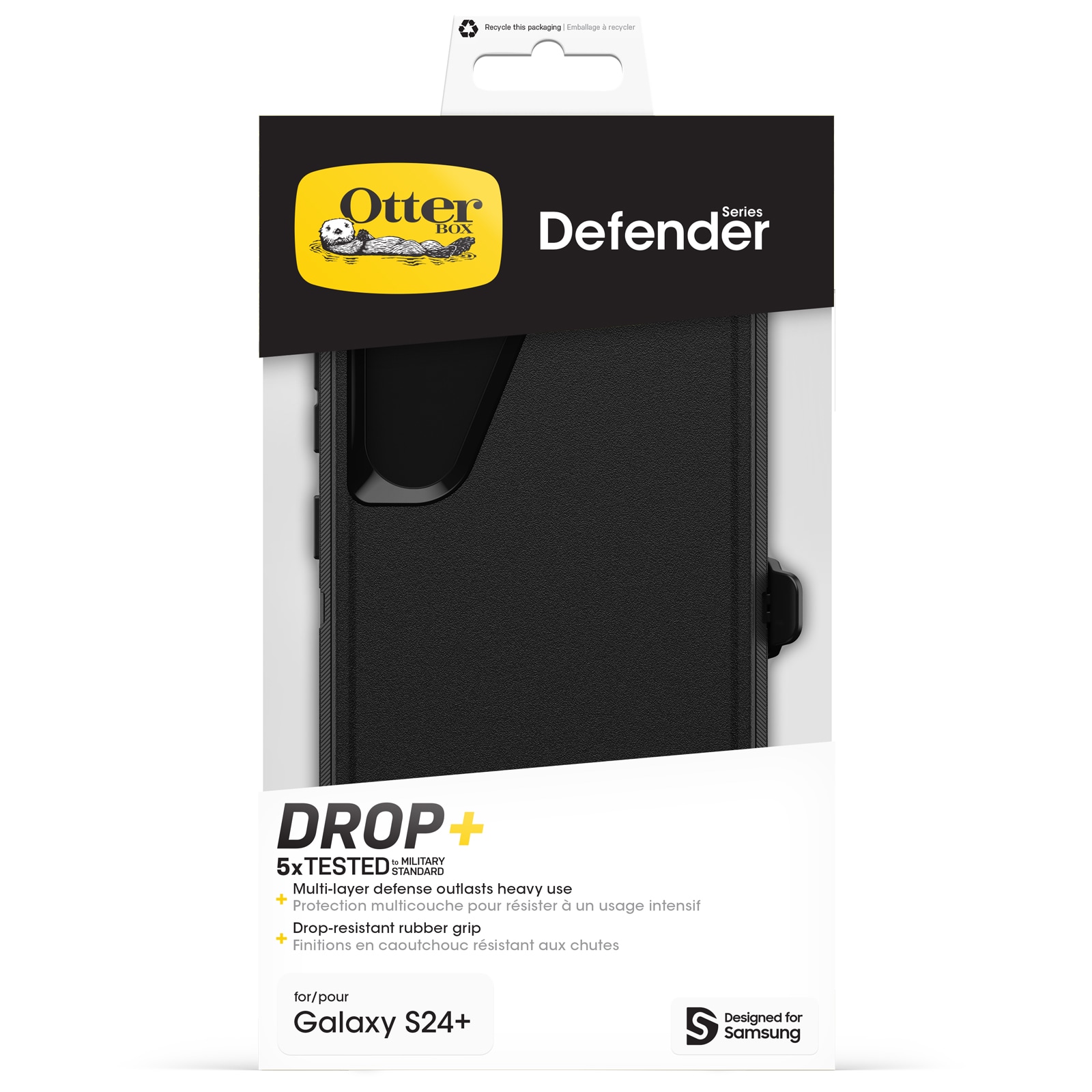 Samsung Galaxy S24 Plus Defender - Robust mobilcover med høj beskyttelsesgrad, Sort