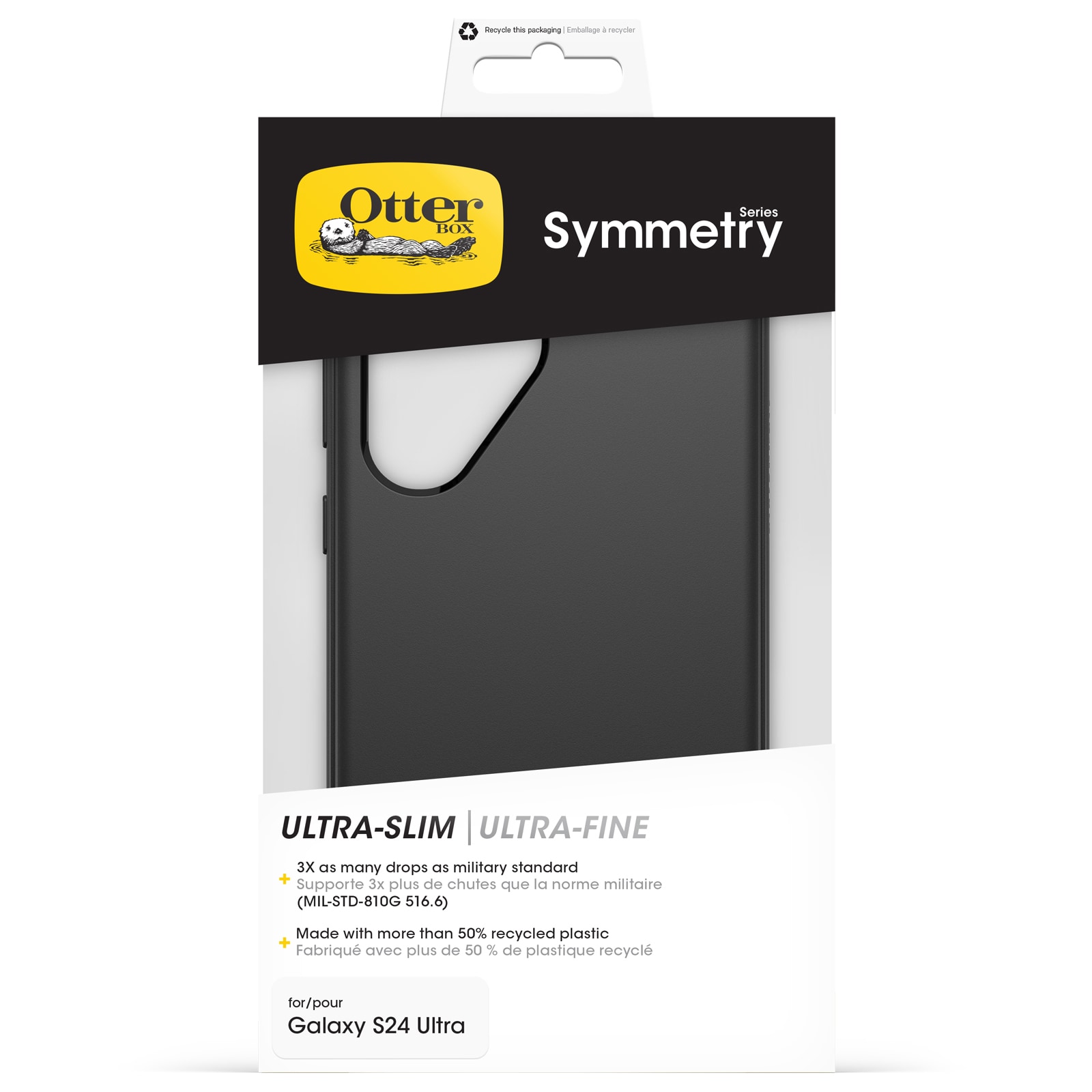 Samsung Galaxy S24 Ultra Stødsikkert cover Symmetry, Sort