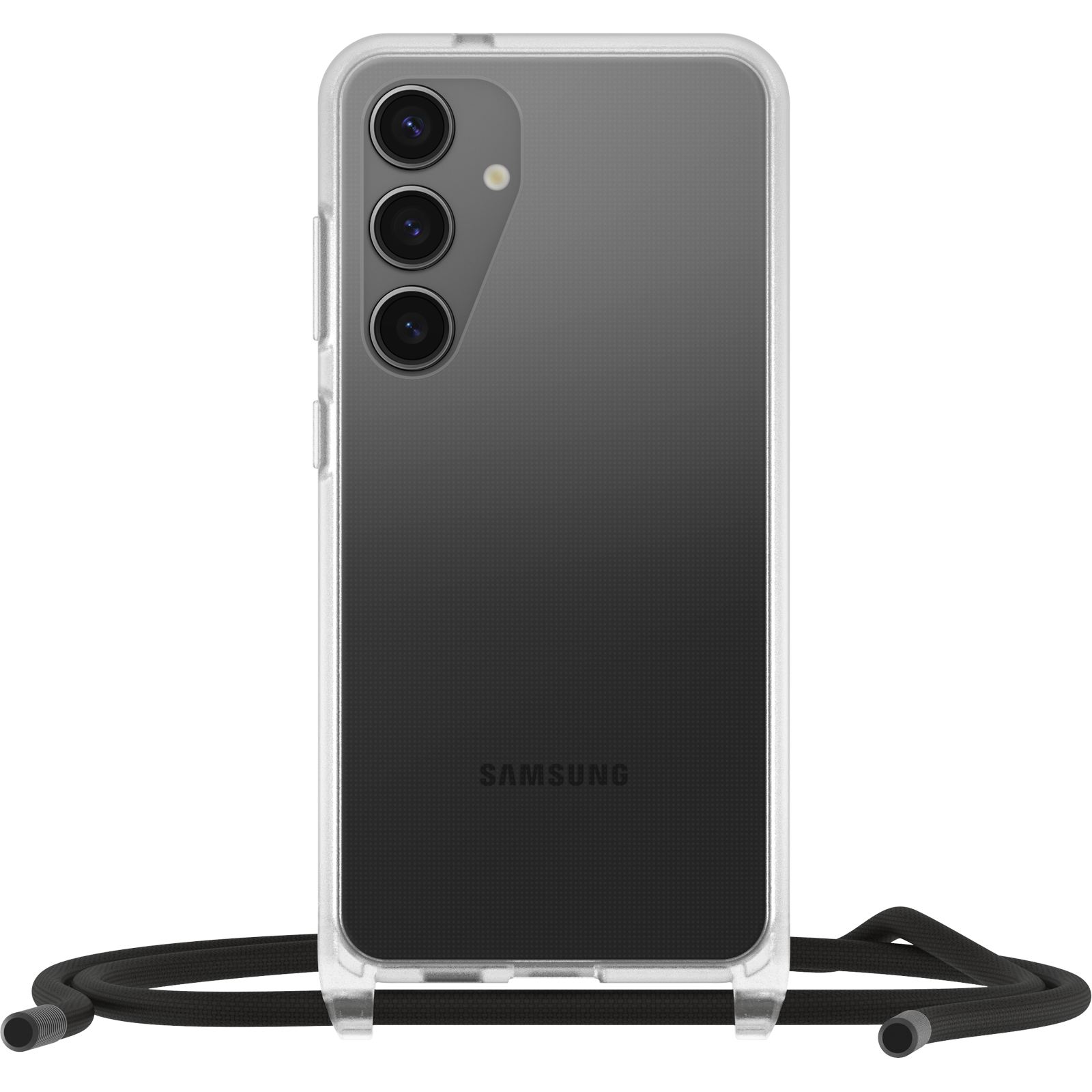Samsung Galaxy S24 Cover med halskæde React Necklace, Gennemsigtig