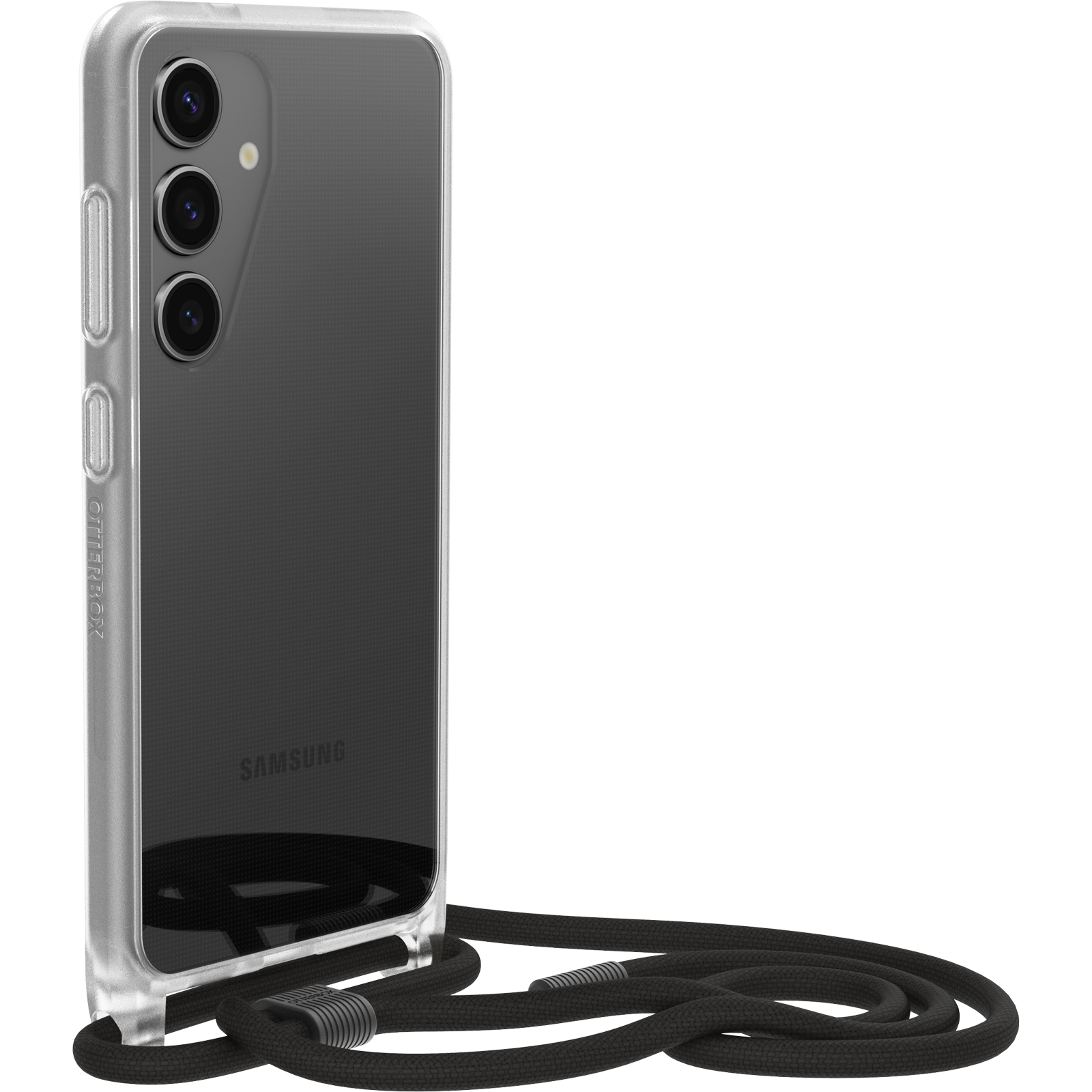 Samsung Galaxy S24 Cover med halskæde React Necklace, Gennemsigtig
