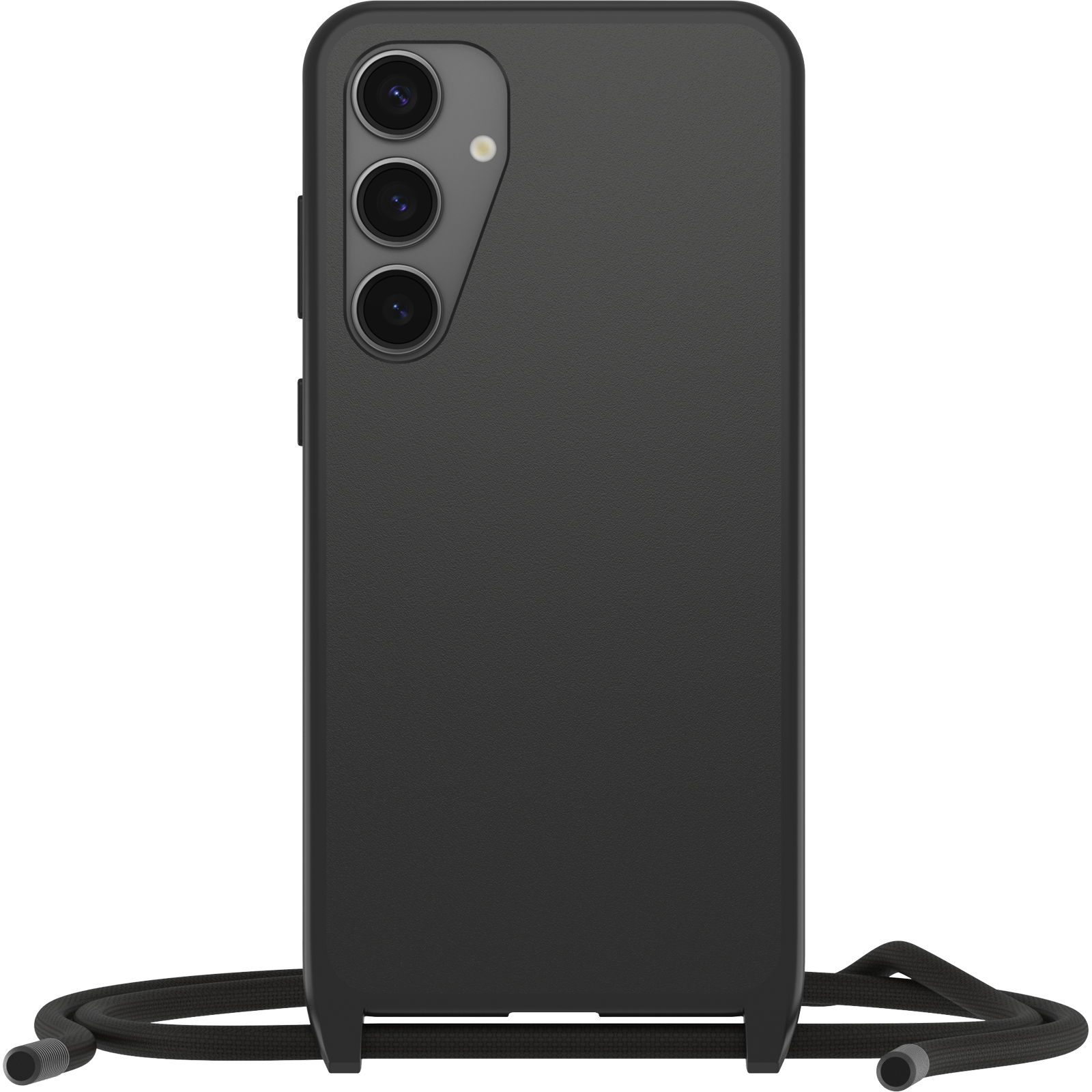 Samsung Galaxy S24 Plus Cover med halskæde React Necklace, Sort