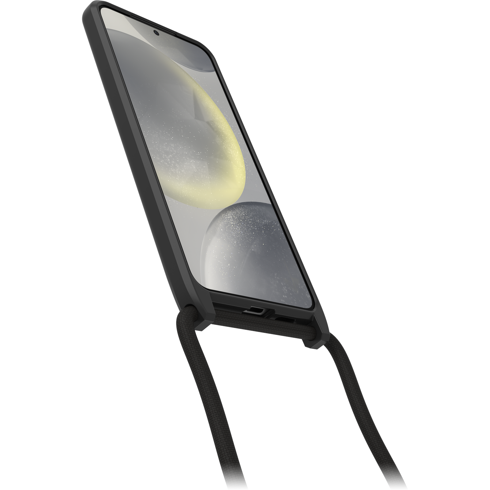 Samsung Galaxy S24 Plus Cover med halskæde React Necklace, Sort