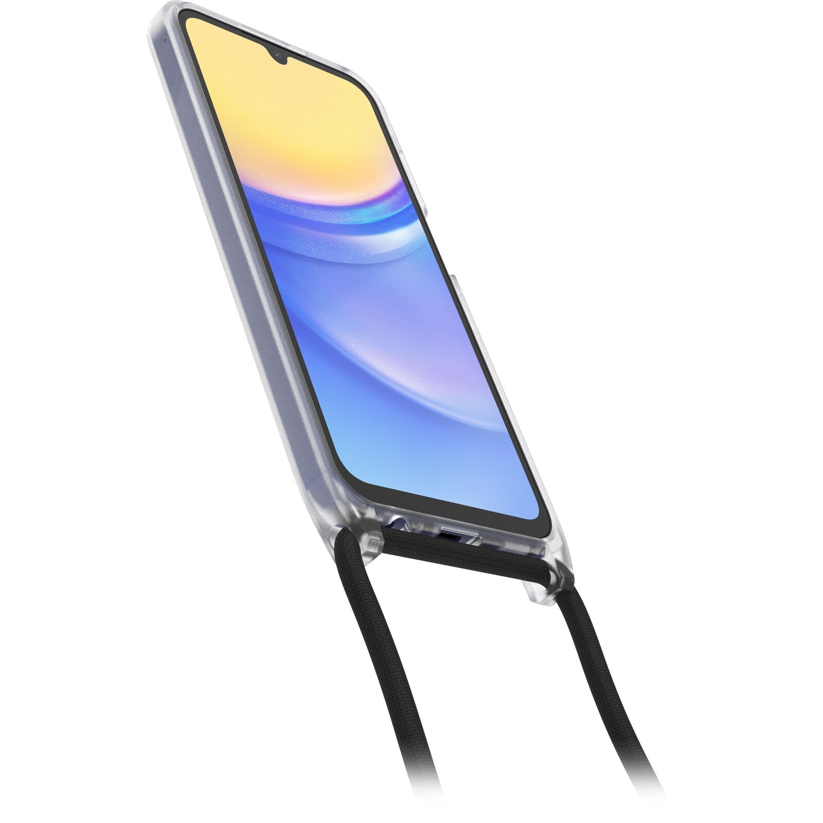 Samsung Galaxy A15 Cover med halskæde React Necklace, Gennemsigtig