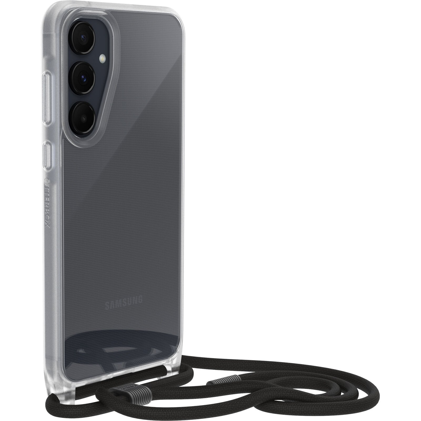 Samsung Galaxy A55 Cover med halskæde React Necklace, Gennemsigtig
