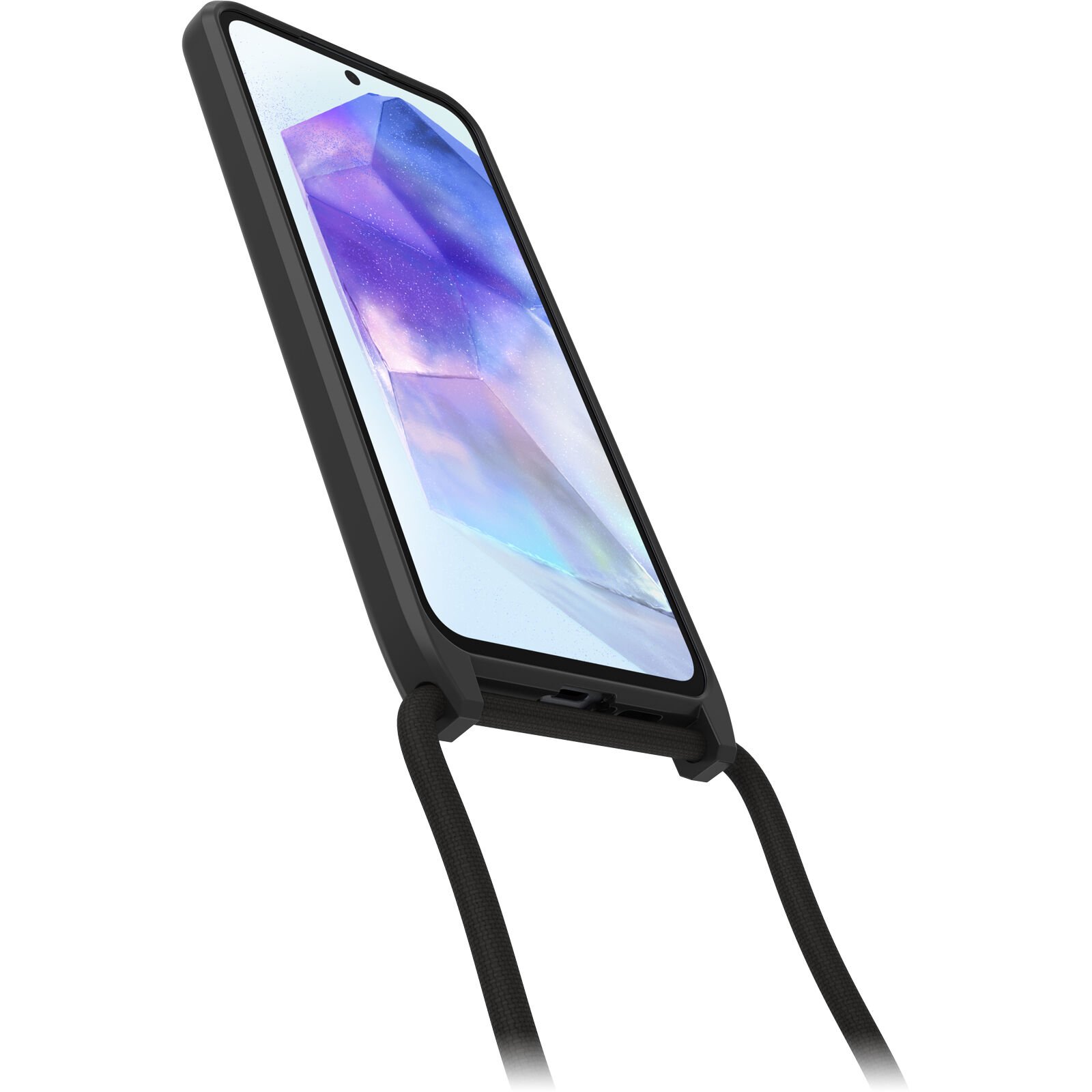 Samsung Galaxy A55 Cover med halskæde React Necklace, Sort
