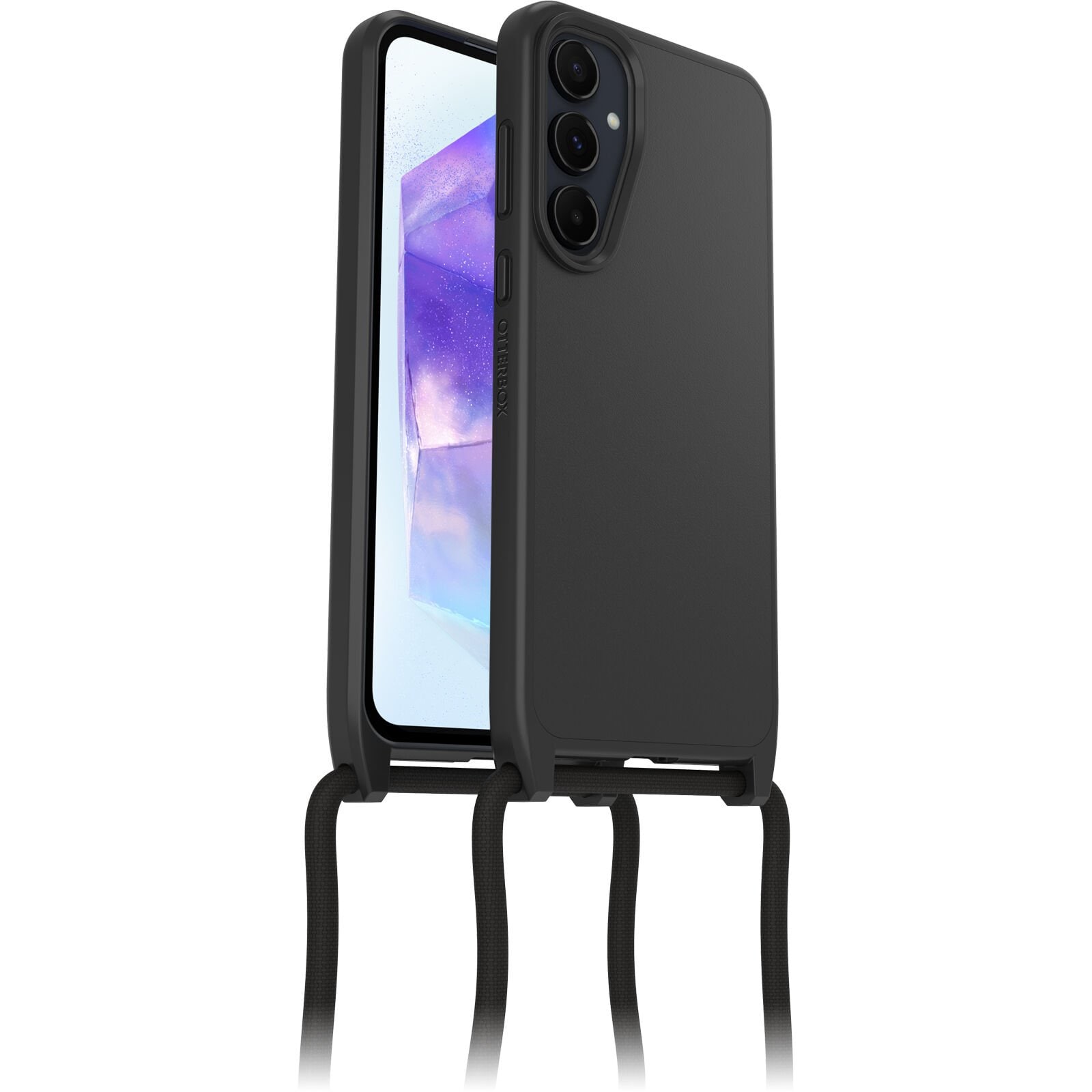 Samsung Galaxy A55 Cover med halskæde React Necklace, Sort