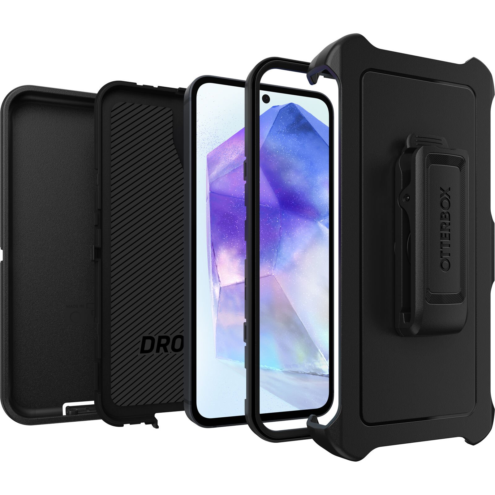 Samsung Galaxy A55 Defender - Robust mobilcover med høj beskyttelsesgrad, Sort