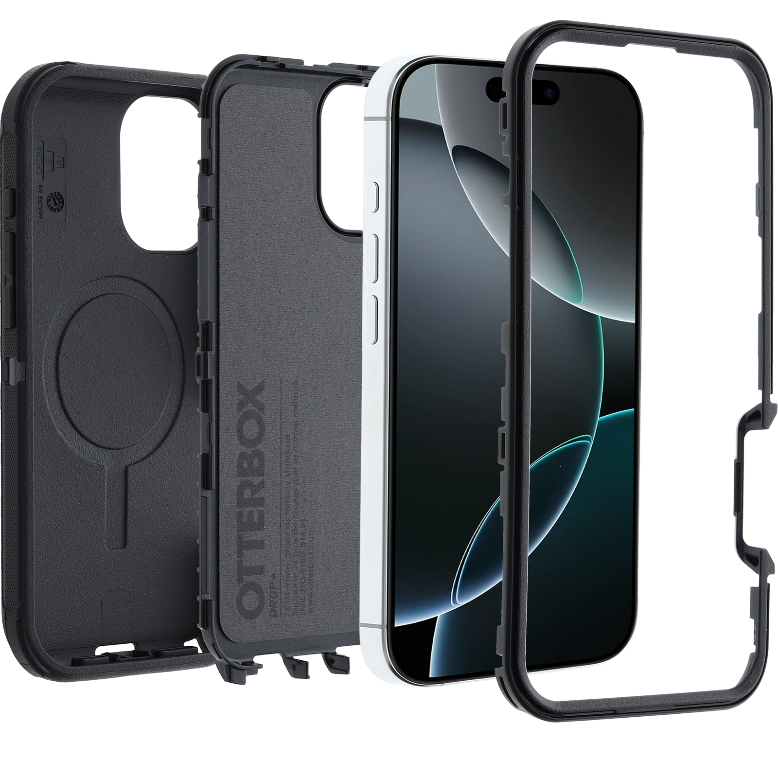 iPhone 16 Pro Defender - Robust MagSafe mobilcover med høj beskyttelsesfaktor, Sort