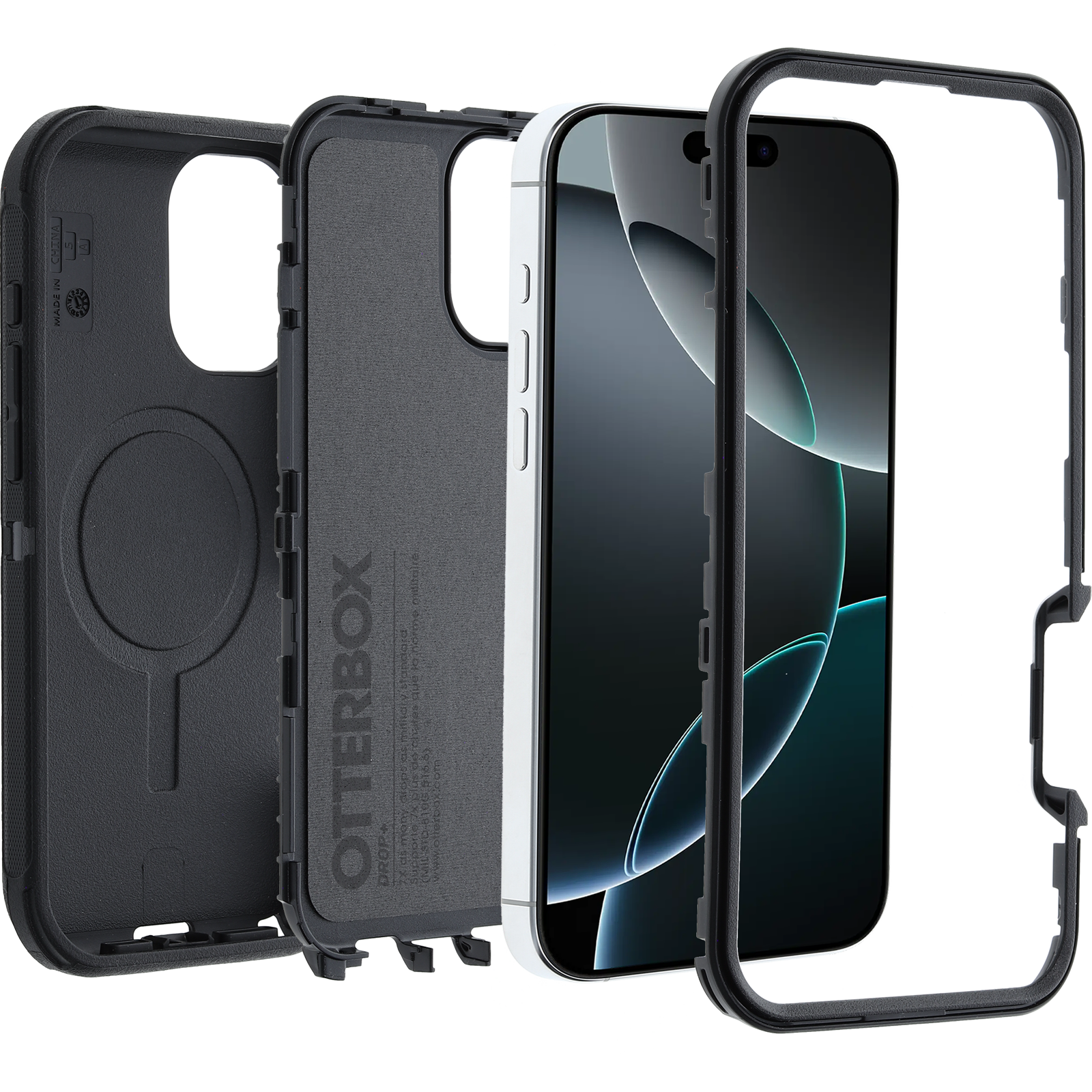 iPhone 16 Pro Max Defender - Robust MagSafe mobilcover med høj beskyttelsesfaktor, Sort