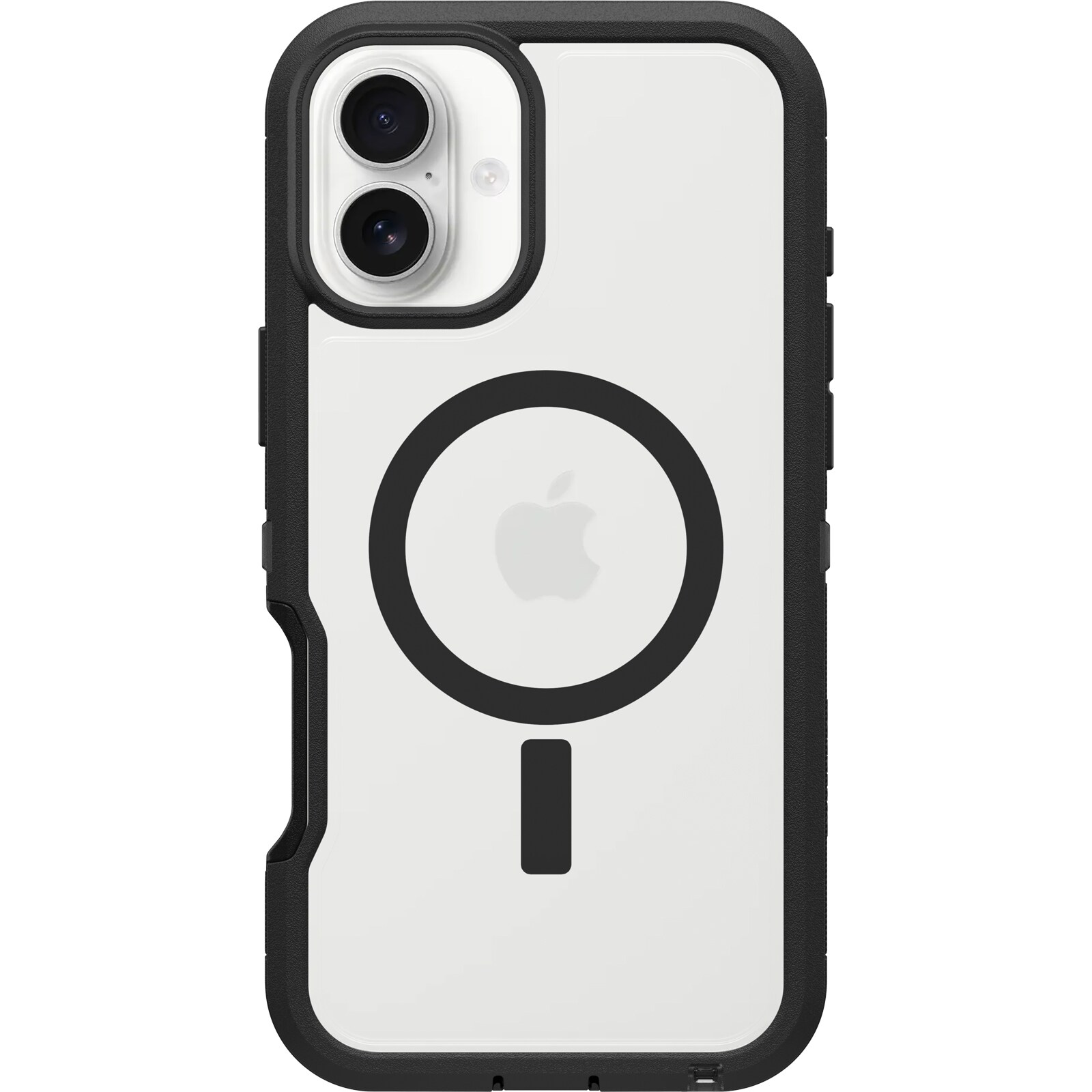 iPhone 16 Plus Defender XT Ekstremt stødafvisende MagSafe-cover, Sort/gennemsigtig