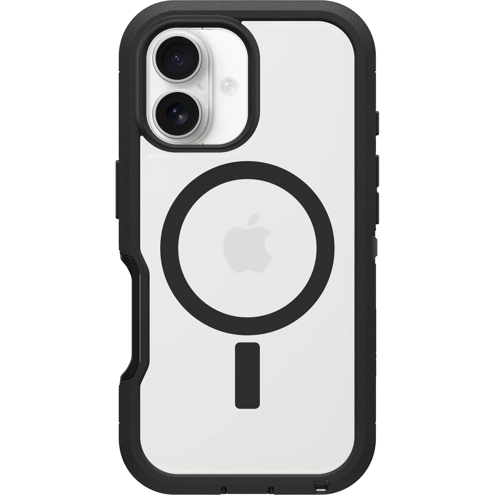 iPhone 16 Defender XT Ekstremt stødafvisende MagSafe-cover, Sort/gennemsigtig