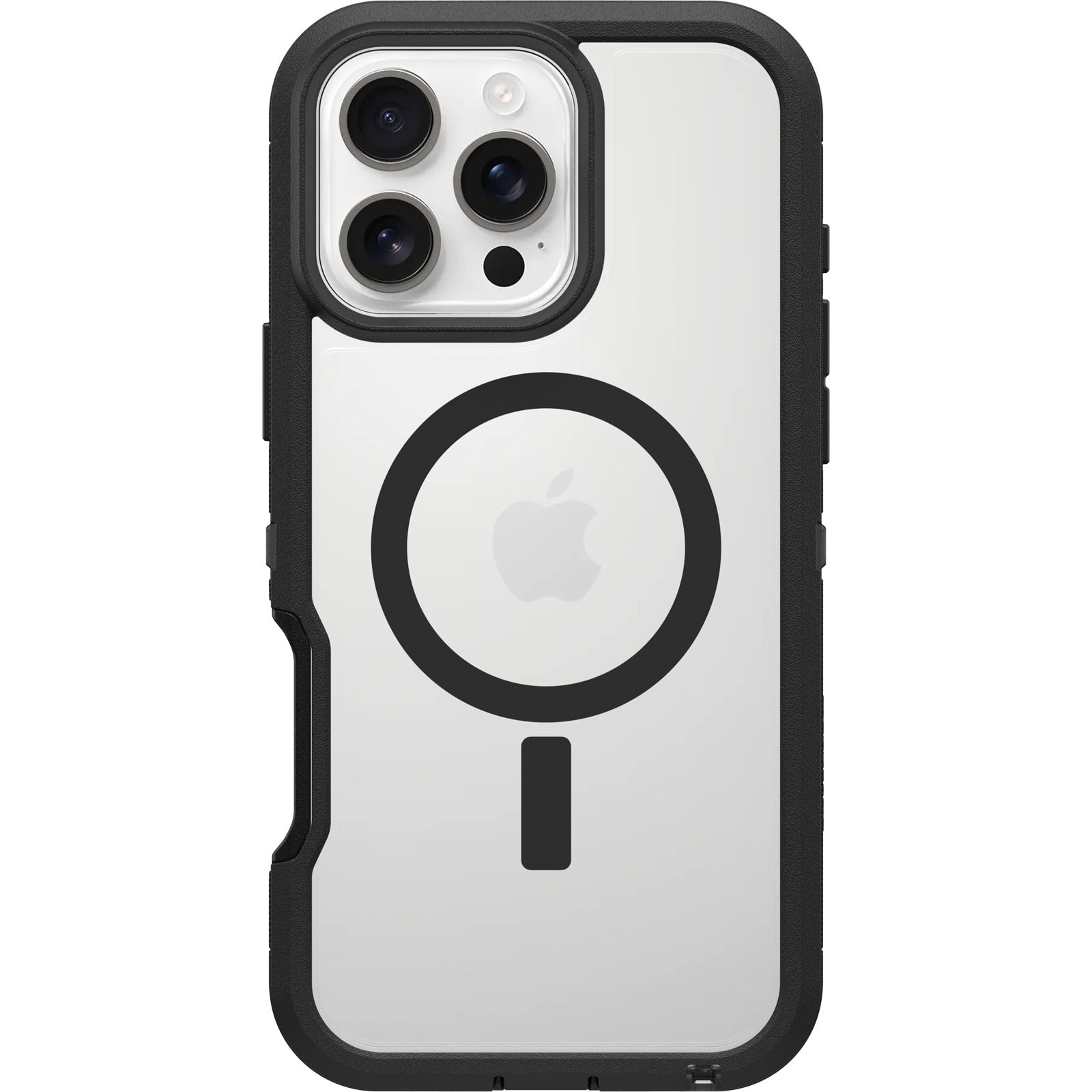iPhone 16 Pro Max Defender XT Ekstremt stødafvisende MagSafe-cover, Sort/gennemsigtig