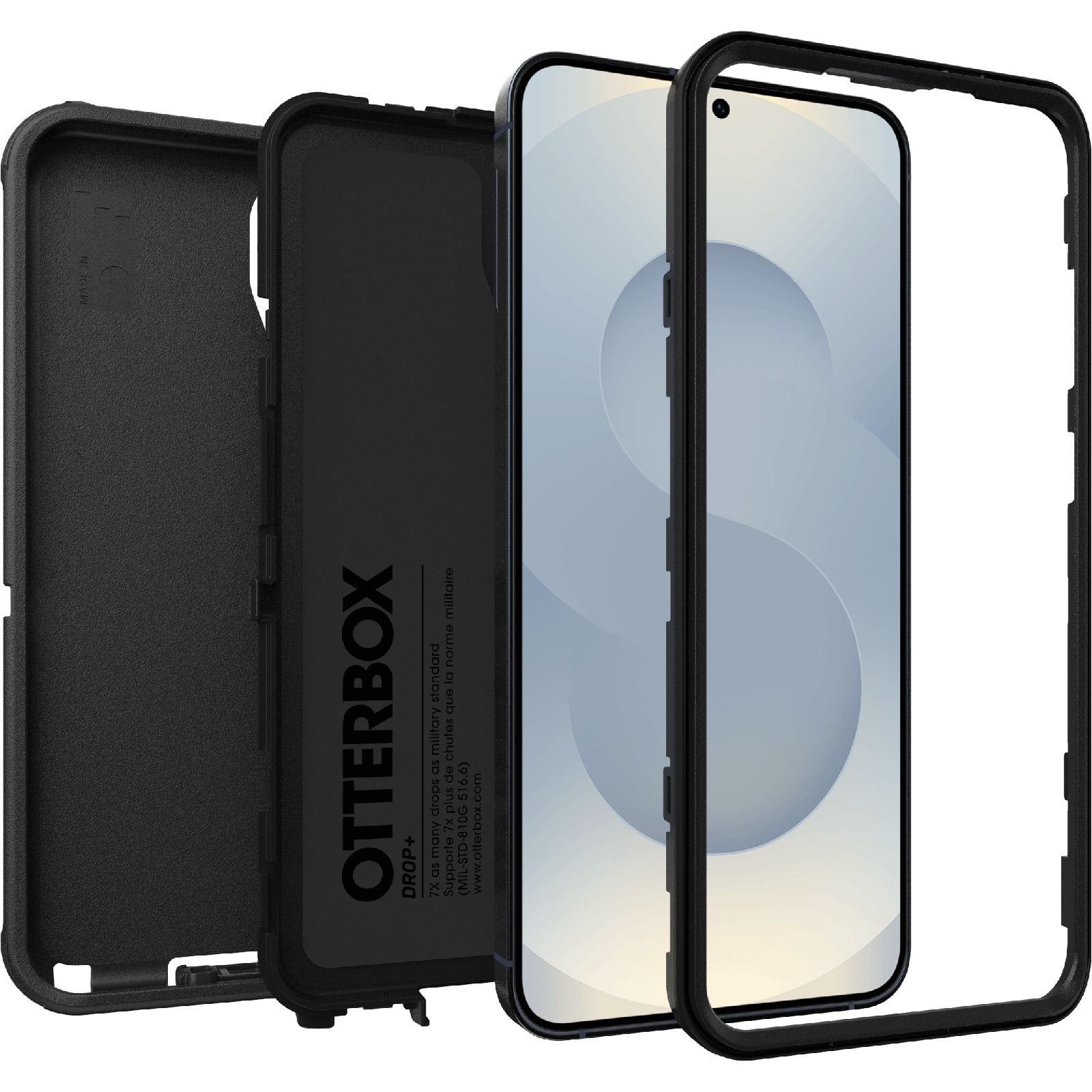 Samsung Galaxy S25 Plus Defender - Robust mobilcover med høj beskyttelsesgrad, Sort