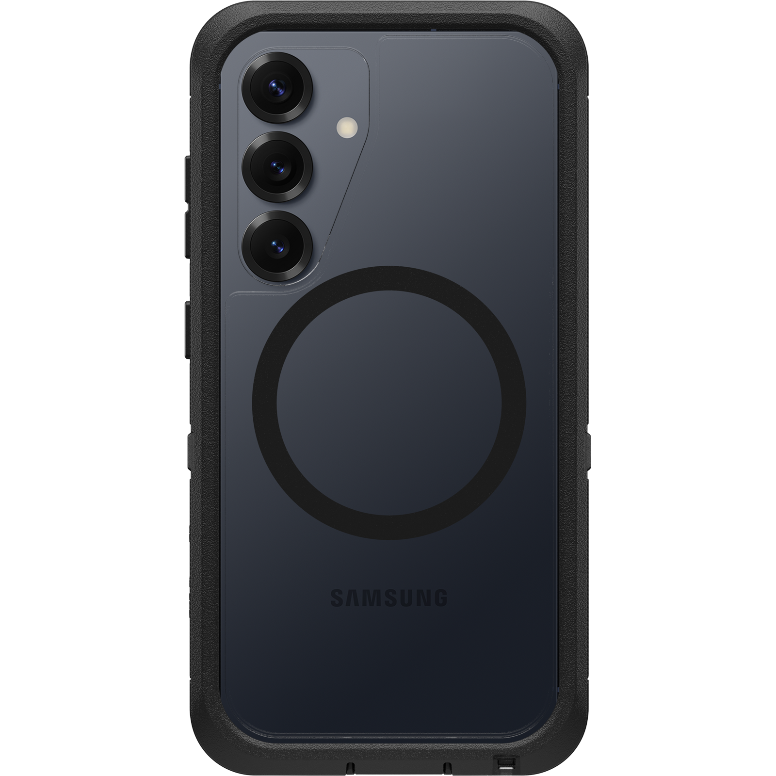 Samsung Galaxy S25 Defender XT Ekstremt stødafvisende MagSafe-cover, Sort/gennemsigtig