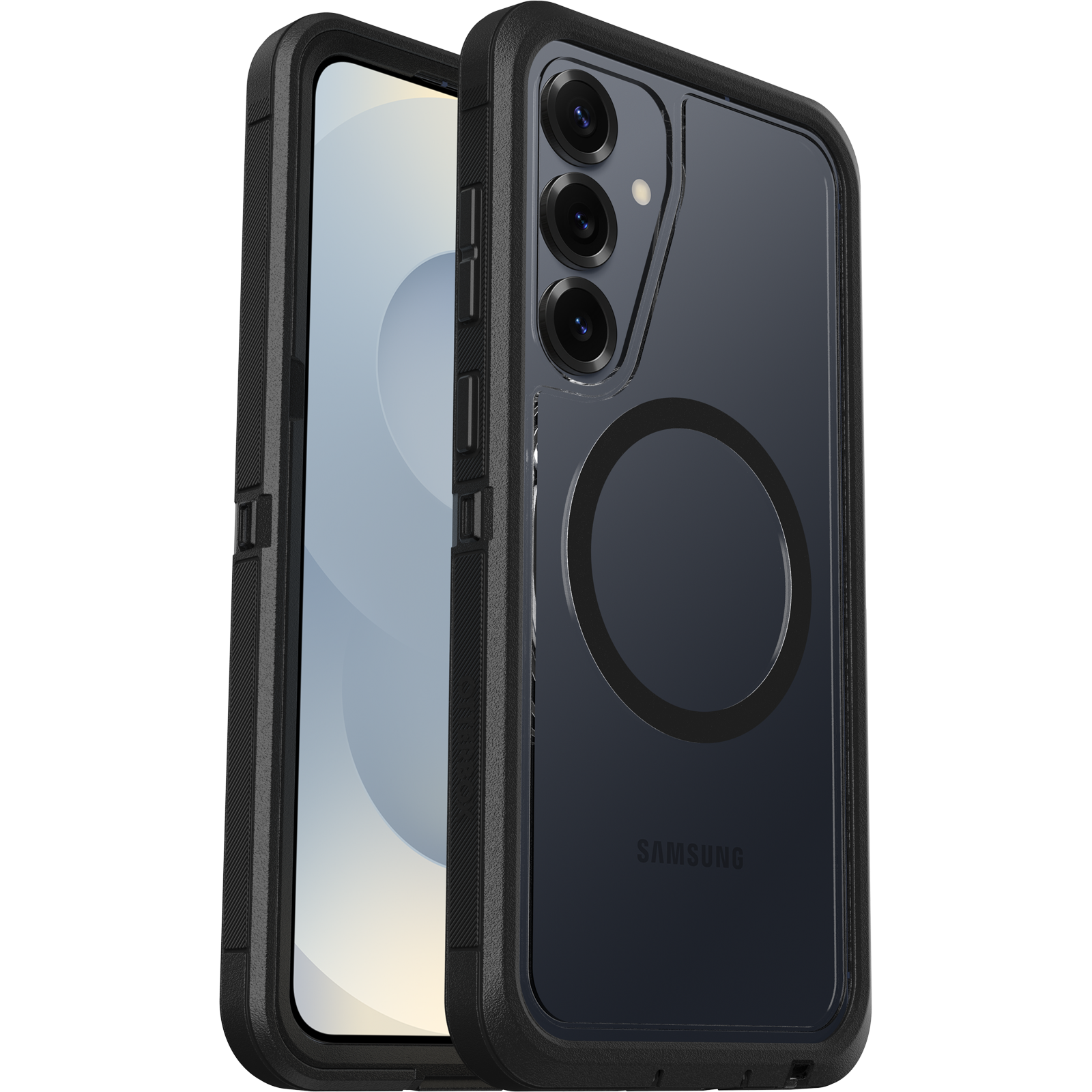 Samsung Galaxy S25 Plus Defender XT Ekstremt stødafvisende MagSafe-cover, Sort/gennemsigtig