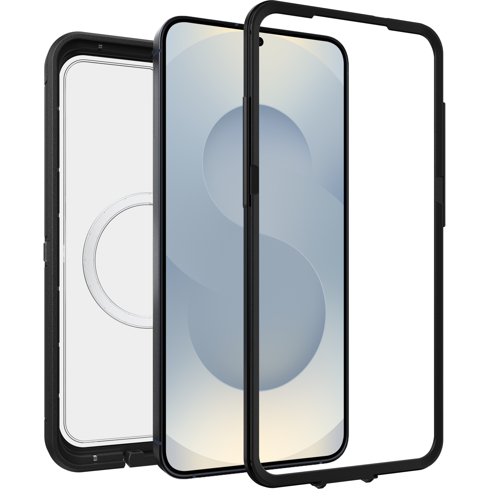 Samsung Galaxy S25 Plus Defender XT Ekstremt stødafvisende MagSafe-cover, Sort/gennemsigtig