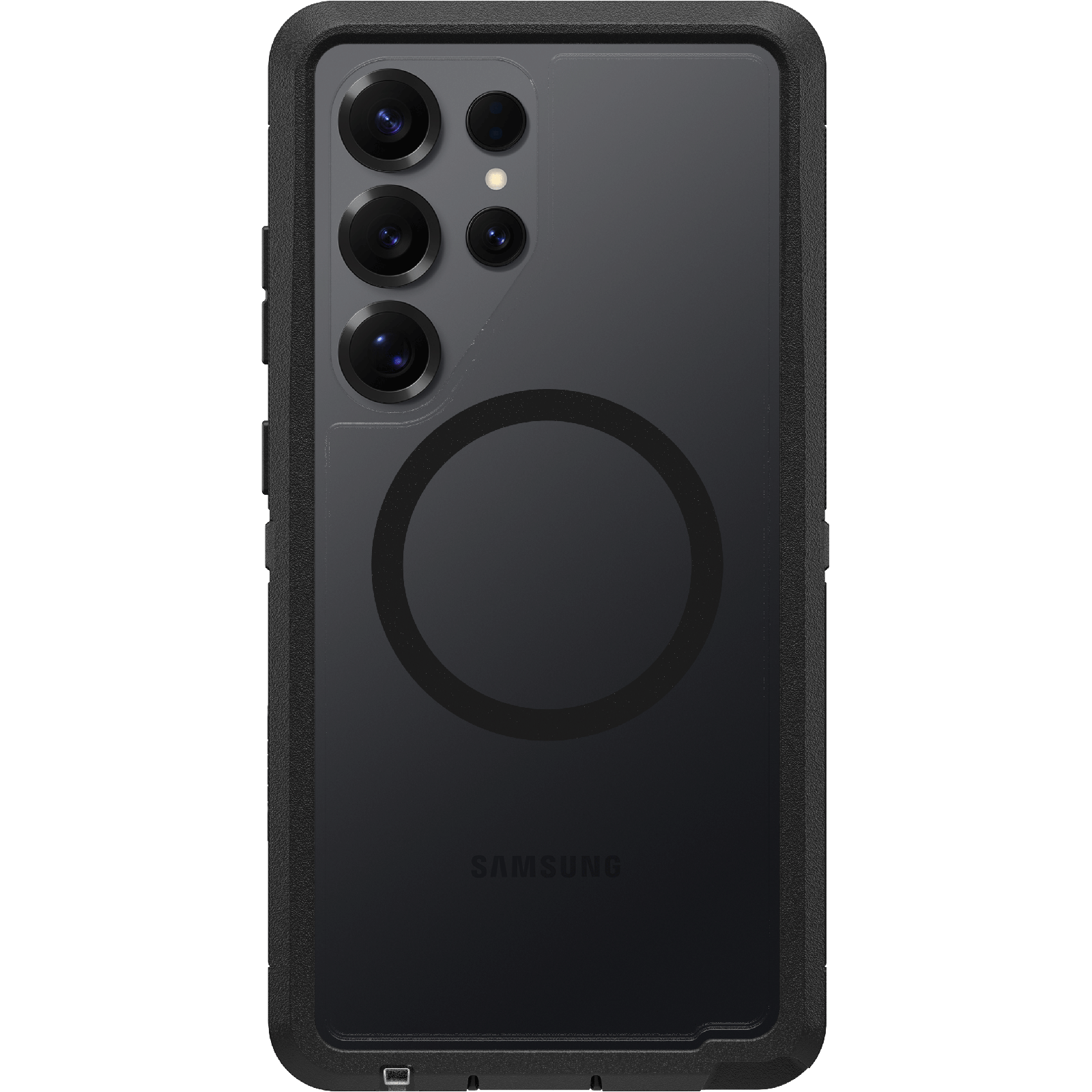 Samsung Galaxy S25 Ultra Defender XT Ekstremt stødafvisende MagSafe-cover, Sort/gennemsigtig