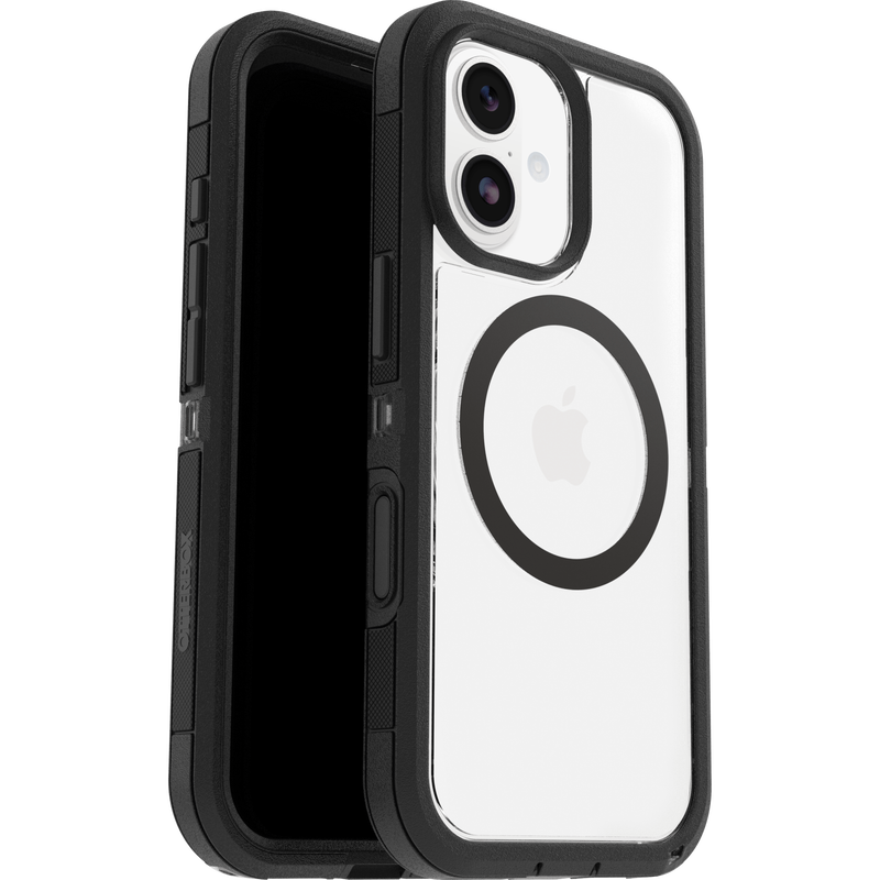 iPhone 17 Defender XT Ekstremt stødafvisende MagSafe-cover, Sort/gennemsigtig