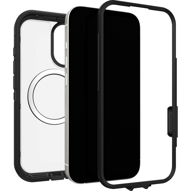 iPhone 17 Defender XT Ekstremt stødafvisende MagSafe-cover, Sort/gennemsigtig