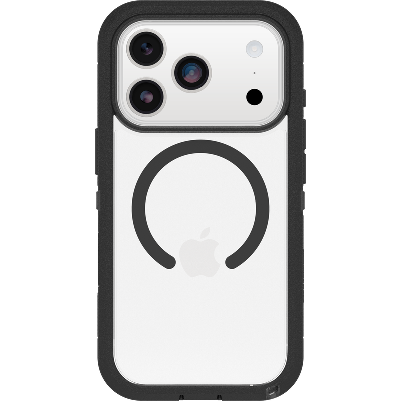 iPhone 17 Pro Defender XT Ekstremt stødafvisende MagSafe-cover, Sort/gennemsigtig
