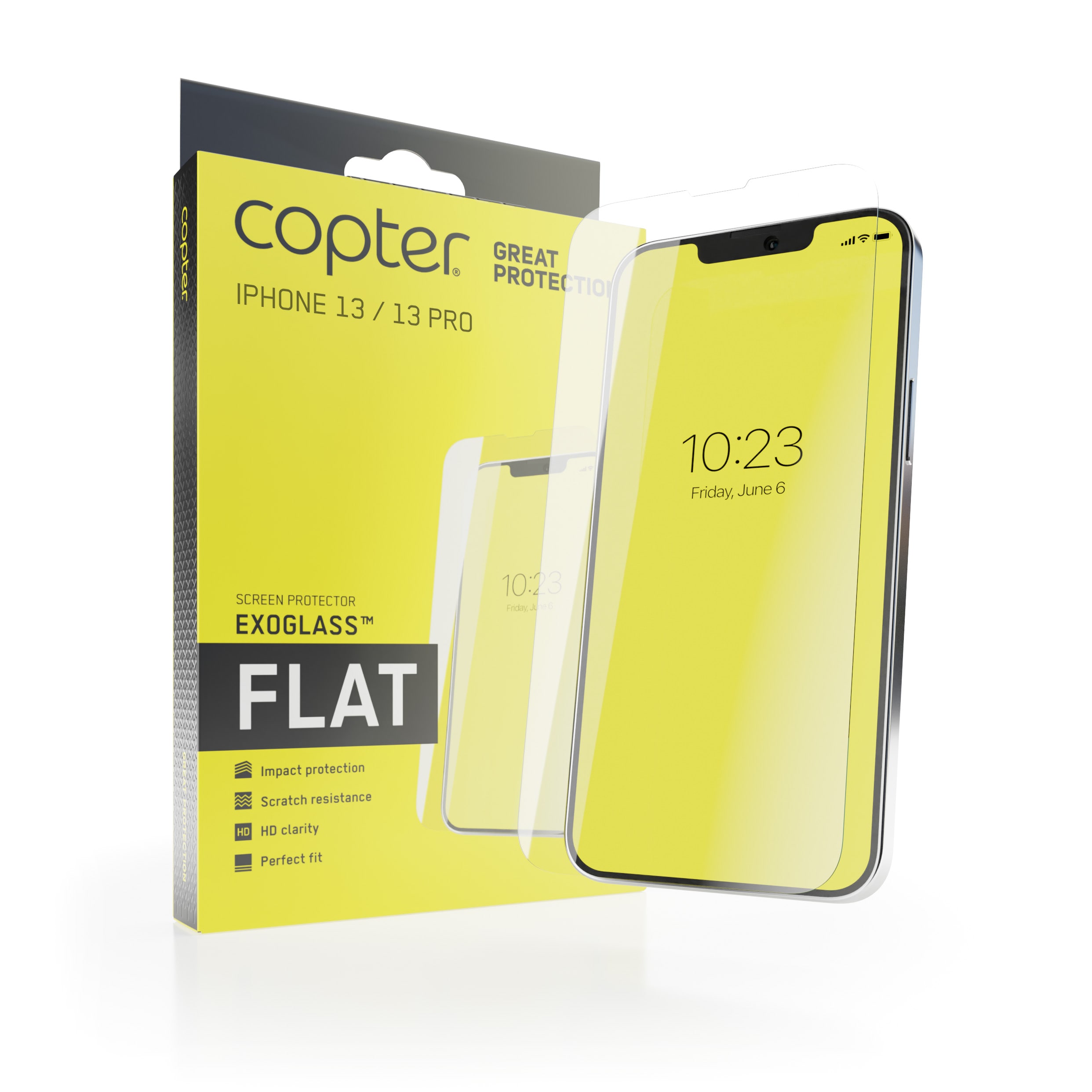 iPhone 13 Pro Skærmbeskytter i hærdet glas - Exoglass