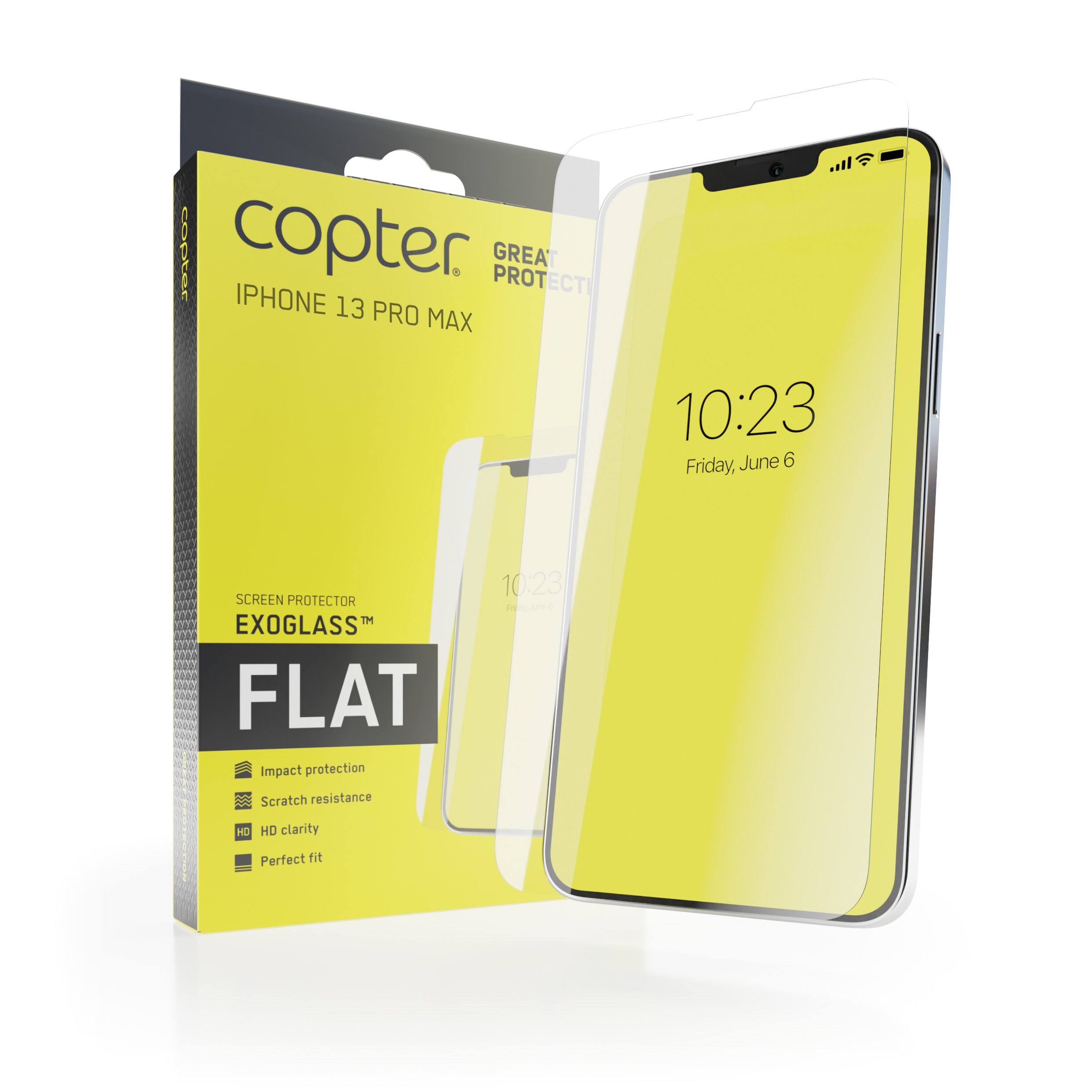 iPhone 13 Pro Max Skærmbeskytter i hærdet glas - Exoglass