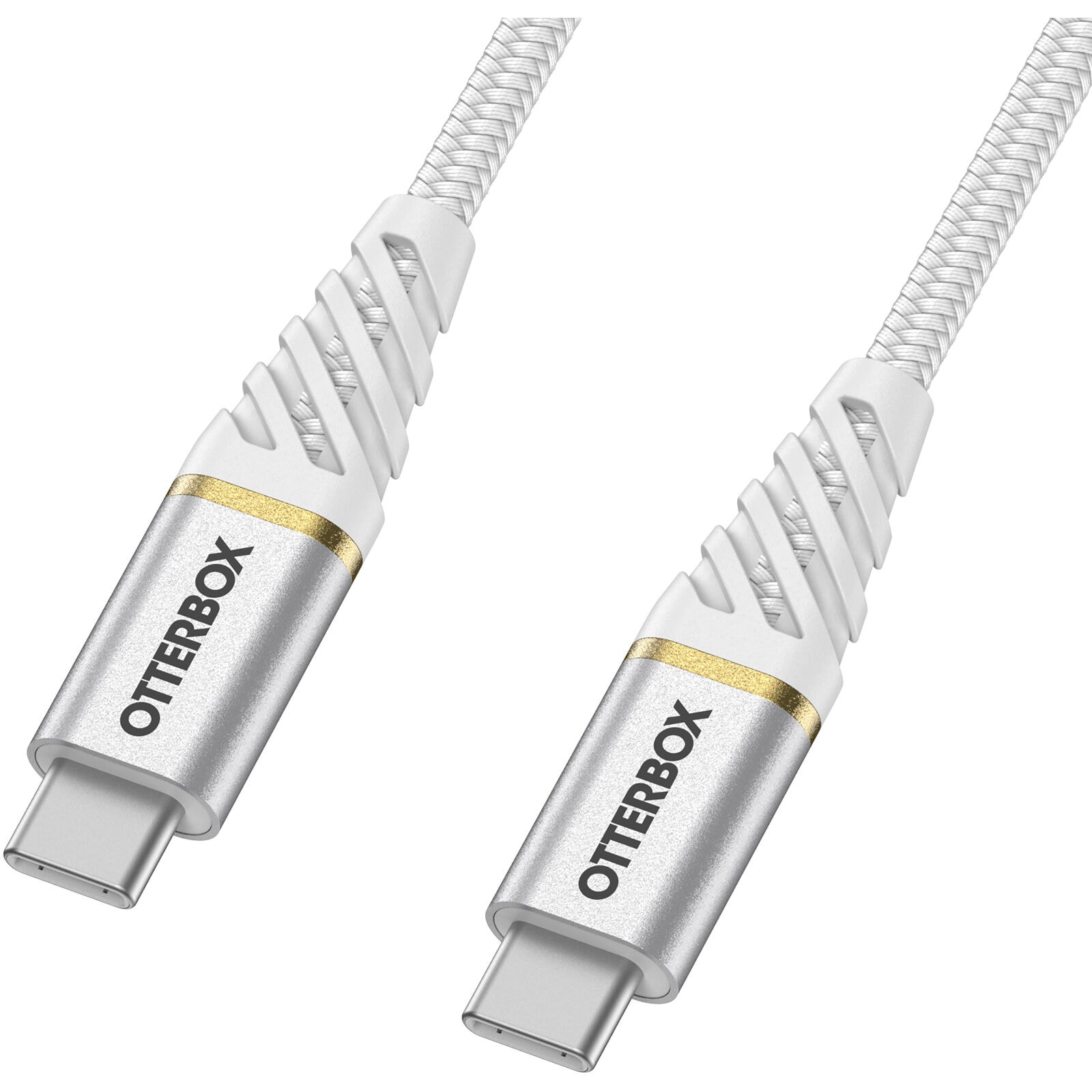 USB-C til USB-C Premium Fast Charge kabel 2m, Hvid