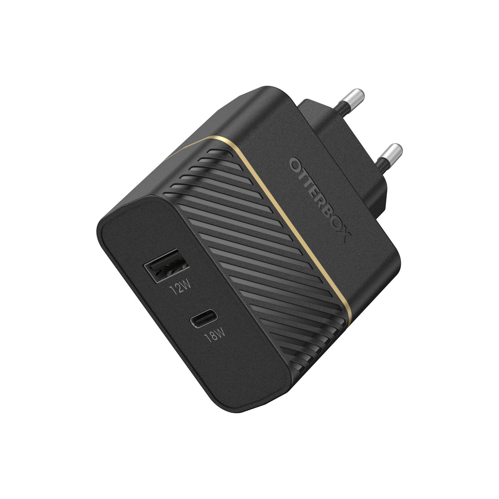 Vægoplader Premium USB-C + USB-A PD 30W, Black Shimmer