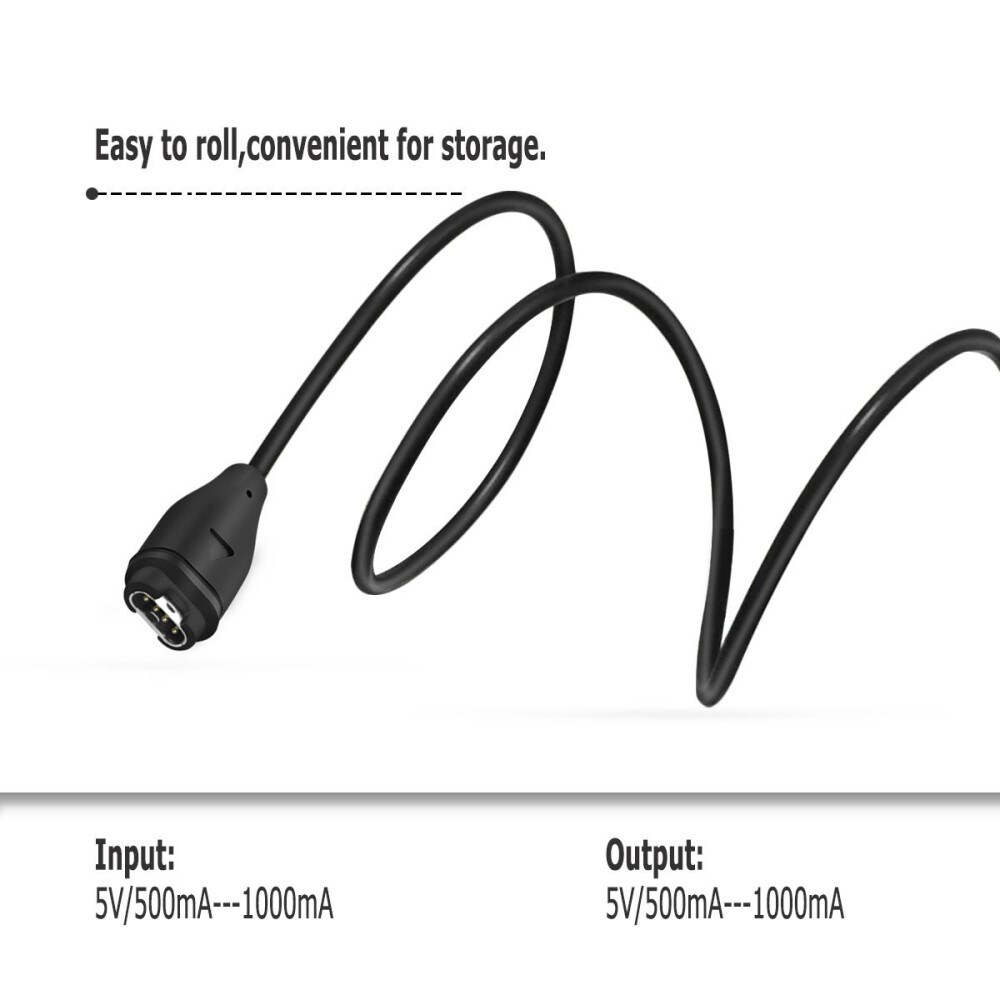 Garmin Forerunner 955 Opladningskabel 1m, Sort