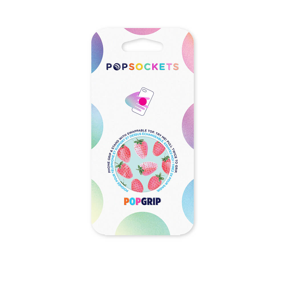 PopGrip mobilholder / stativ med aftagelig top, Strawberry Rain