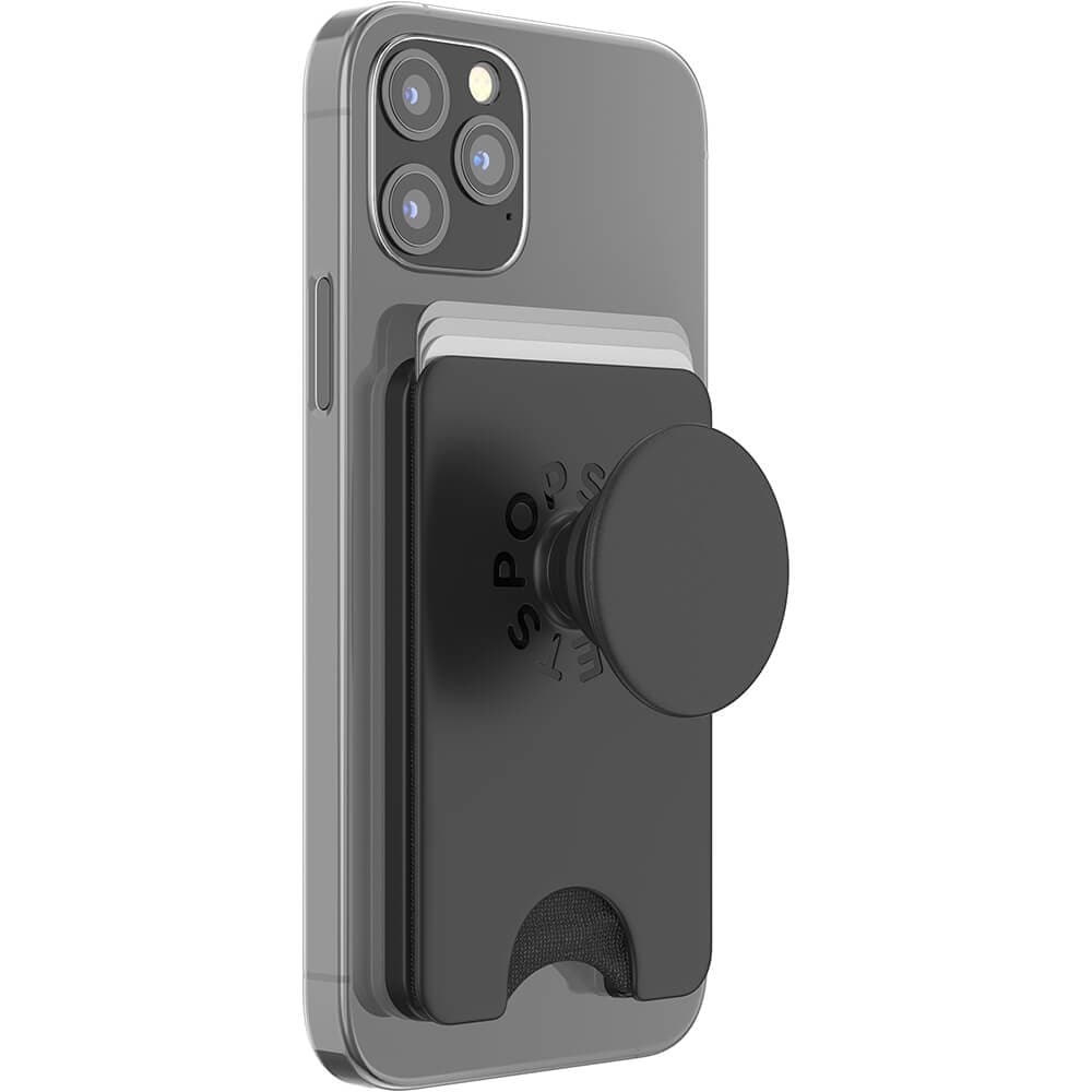PopWallet+ MagSafe mobilpung med aftagelig top, Sort