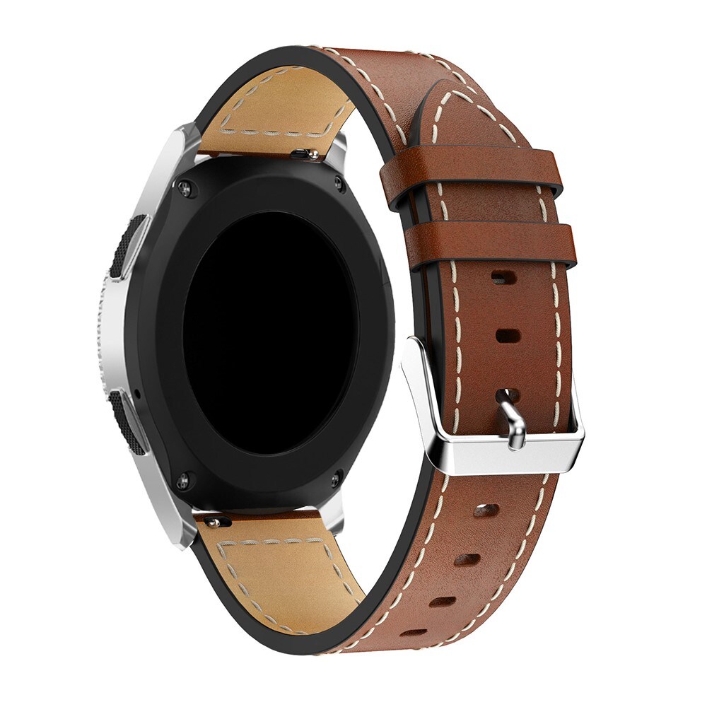 Samsung Galaxy Watch 8 44mm Armbånd i ægte læder, Cognac