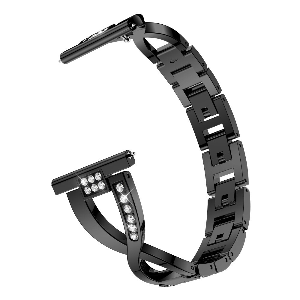 Polar Ignite 2 Smalt kædearmbånd med glitrende sten, Sort