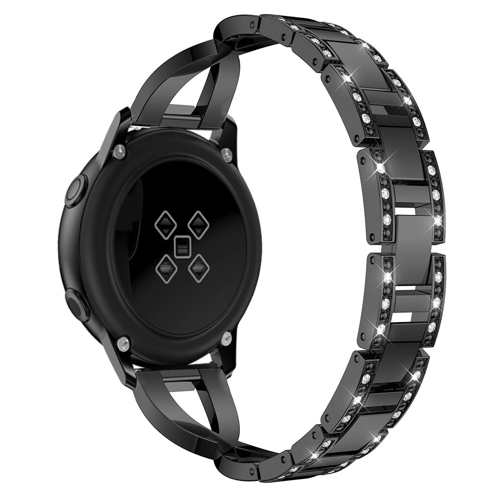 Garmin Venu 3s Smalt kædearmbånd med glitrende sten, Sort