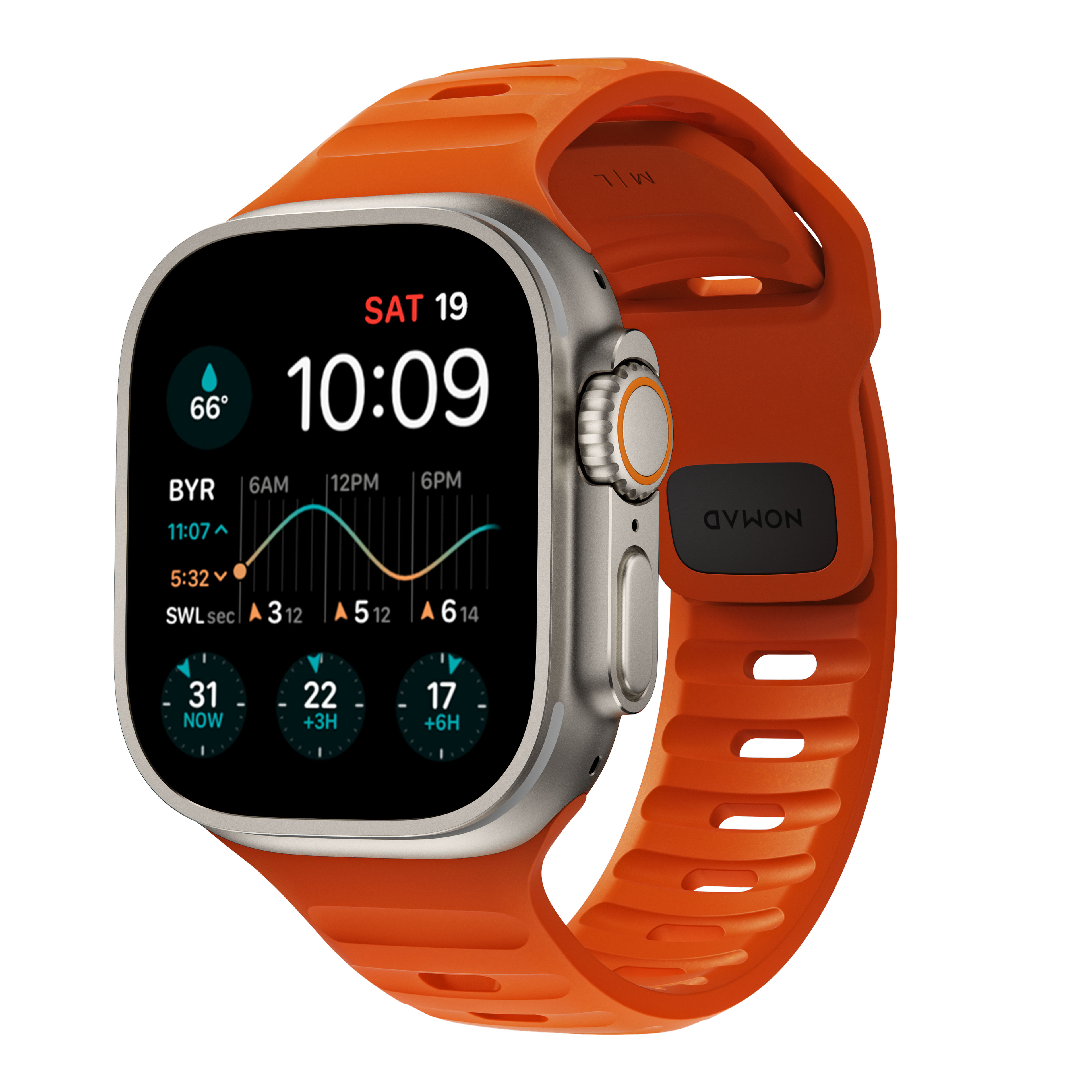 Apple Watch Series 7 45mm Armbånd - Sport Band Ultra Orange