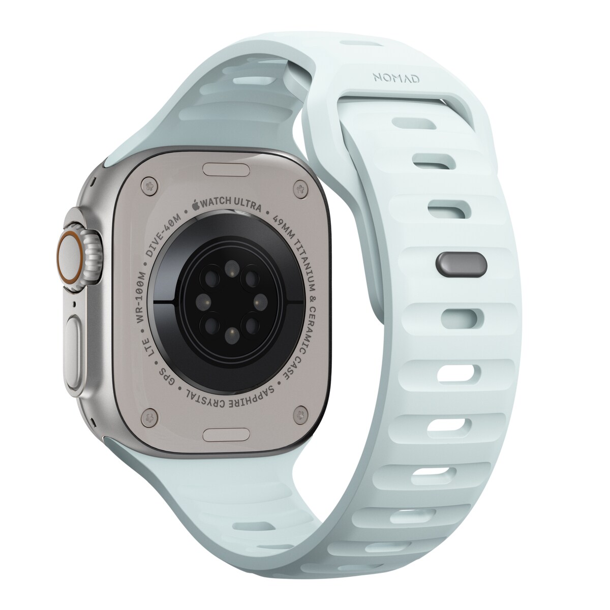 Apple Watch Series 8 45mm Armbånd - Sport Band Icy Blue Glow - Limited edition
