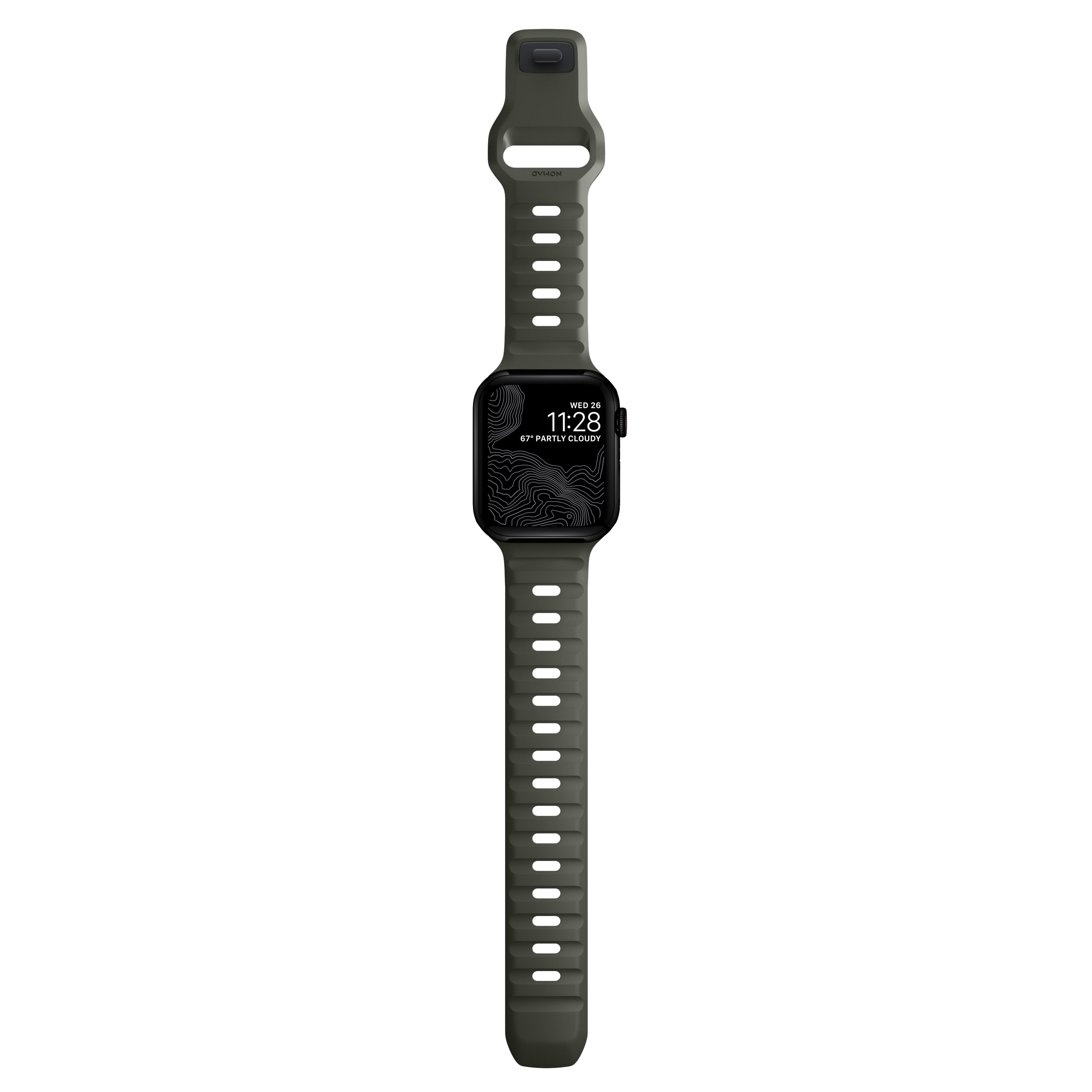 Apple Watch Series 7 45mm Armbånd - Sport Band Ash Green