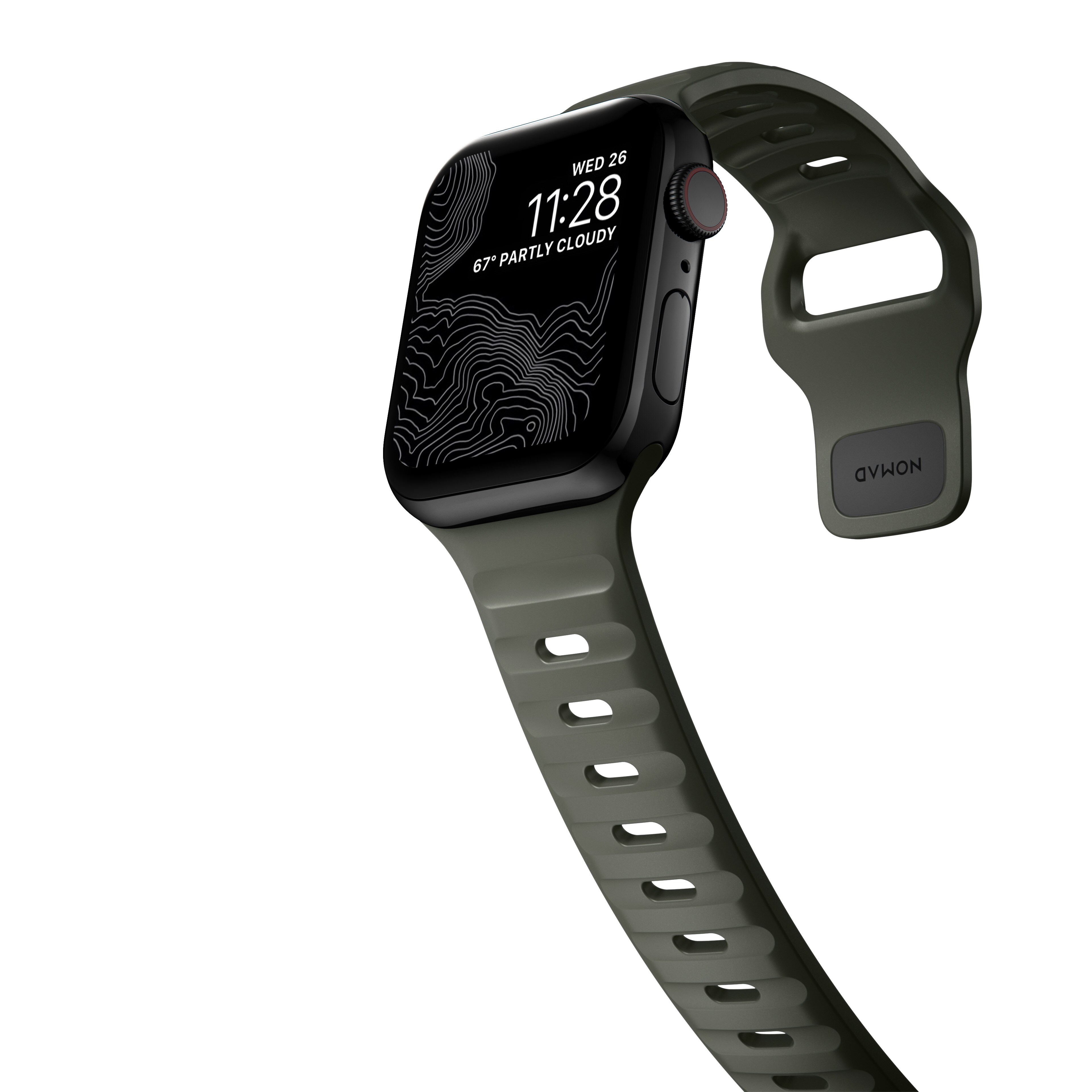 Apple Watch Series 7 45mm Armbånd - Sport Band Ash Green