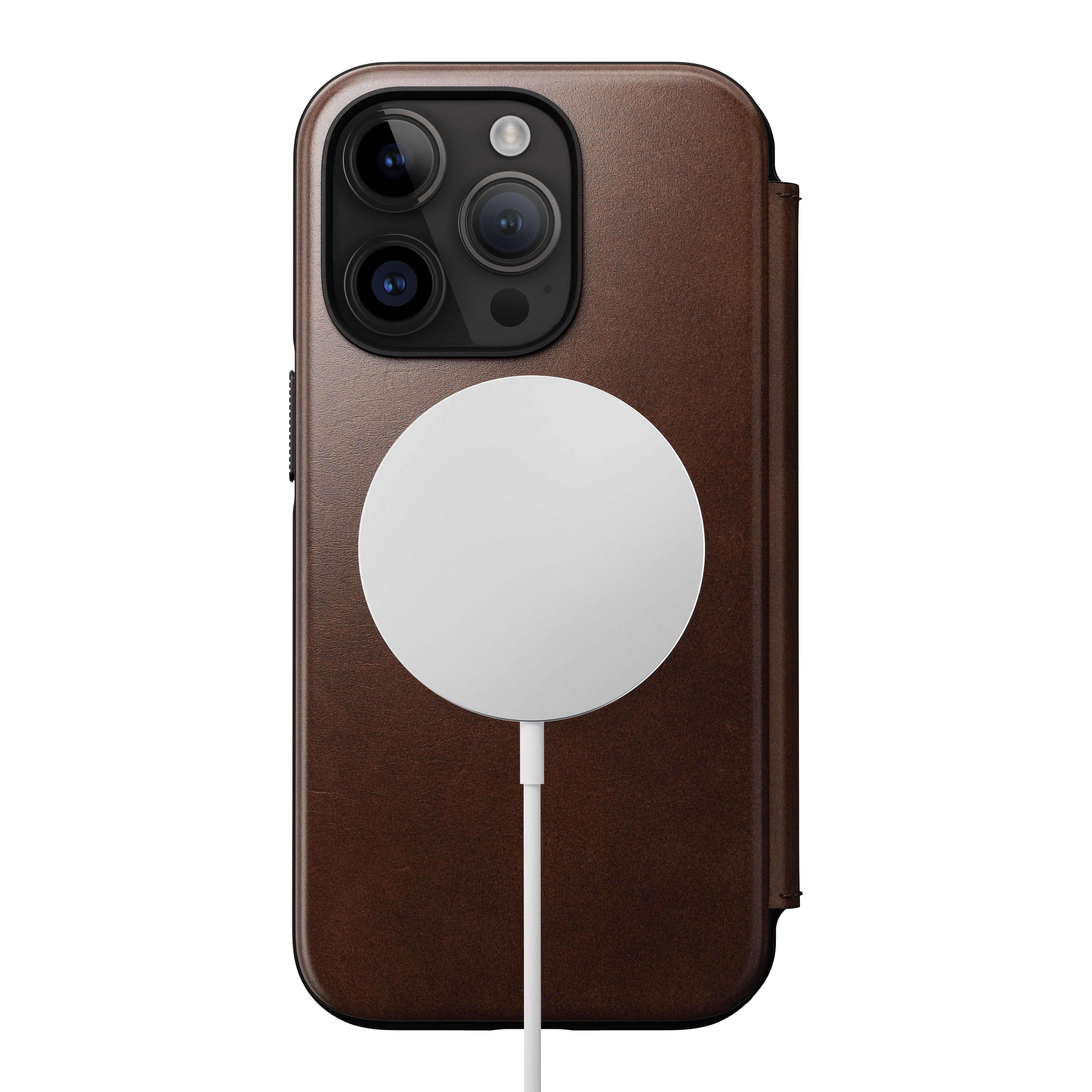 iPhone 14 Pro Læderetui med MagSafe - Modern Horween Leather Folio, Brun