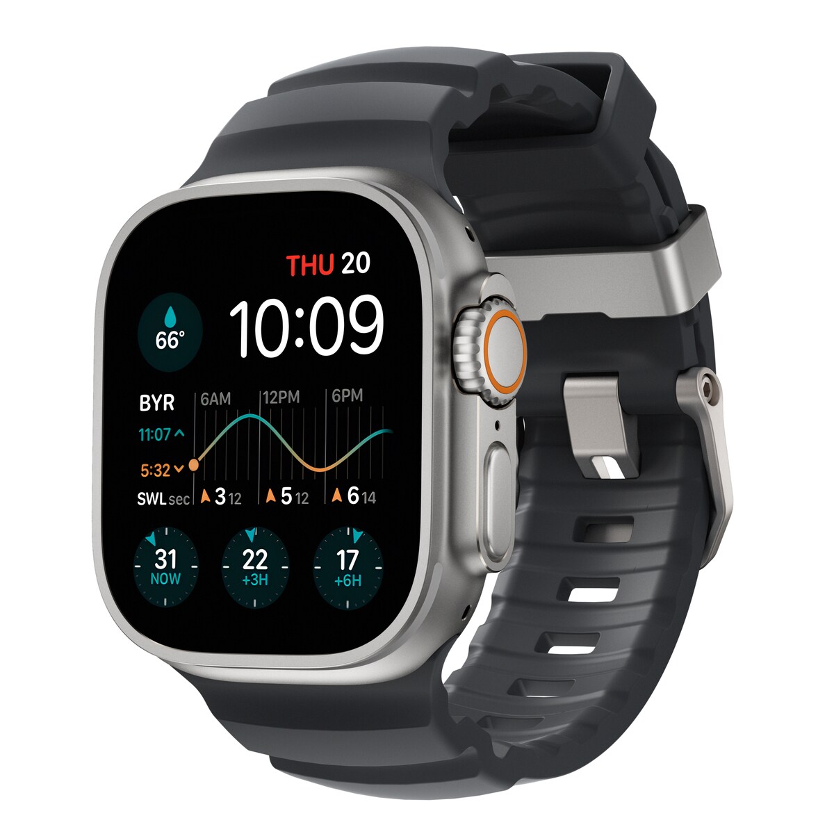 Apple Watch Series 1-3 42mm Armbånd Rocky Point (Natural Hardware) Storm