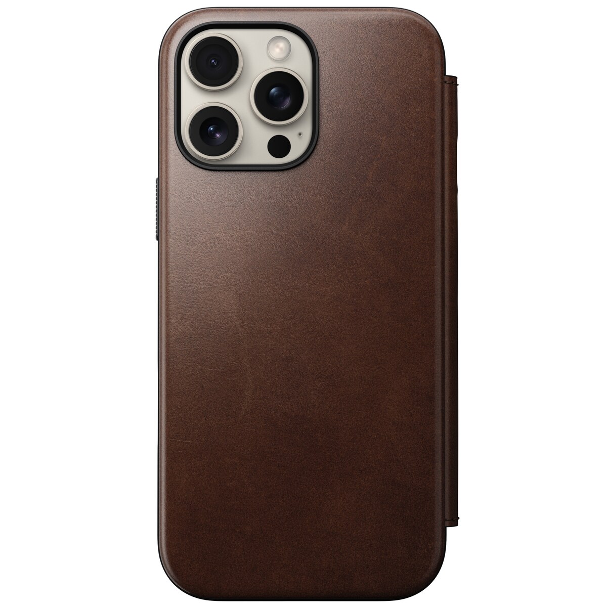 iPhone 16 Pro Max Læderetui med MagSafe - Modern Horween Leather Folio, Rustic Brown