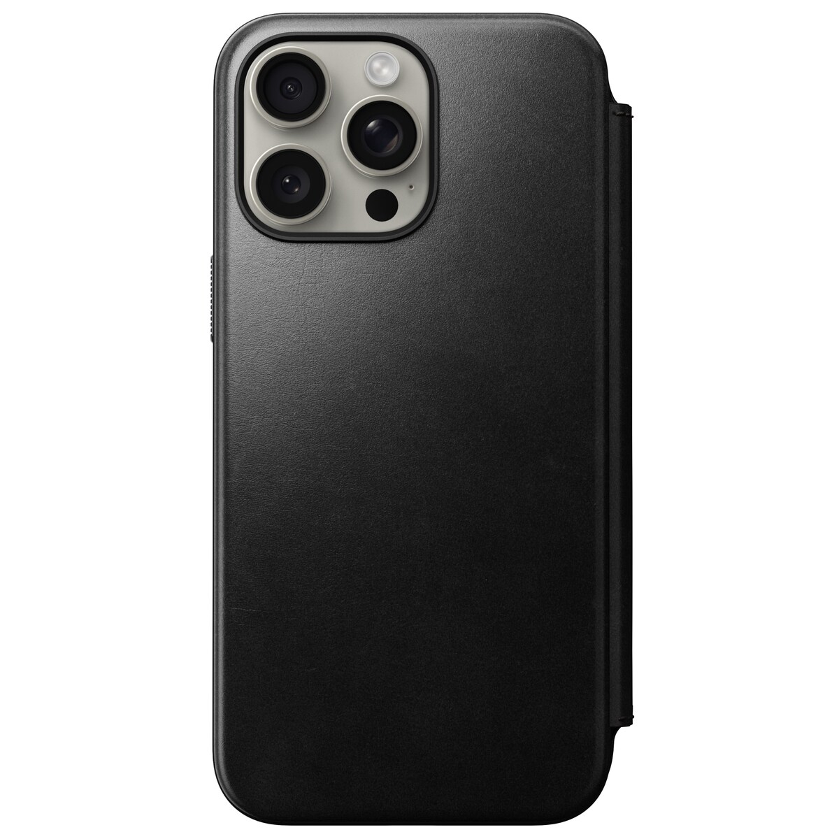 iPhone 15 Pro Max Læderetui med MagSafe - Modern Horween Leather Folio, Black