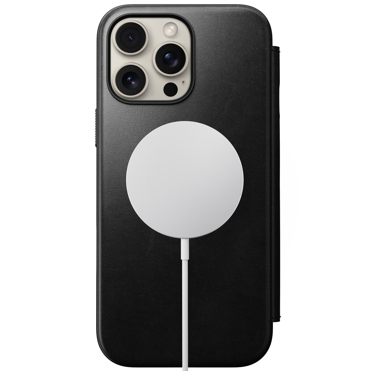 iPhone 16 Pro Max Læderetui med MagSafe - Modern Horween Leather Folio, Black