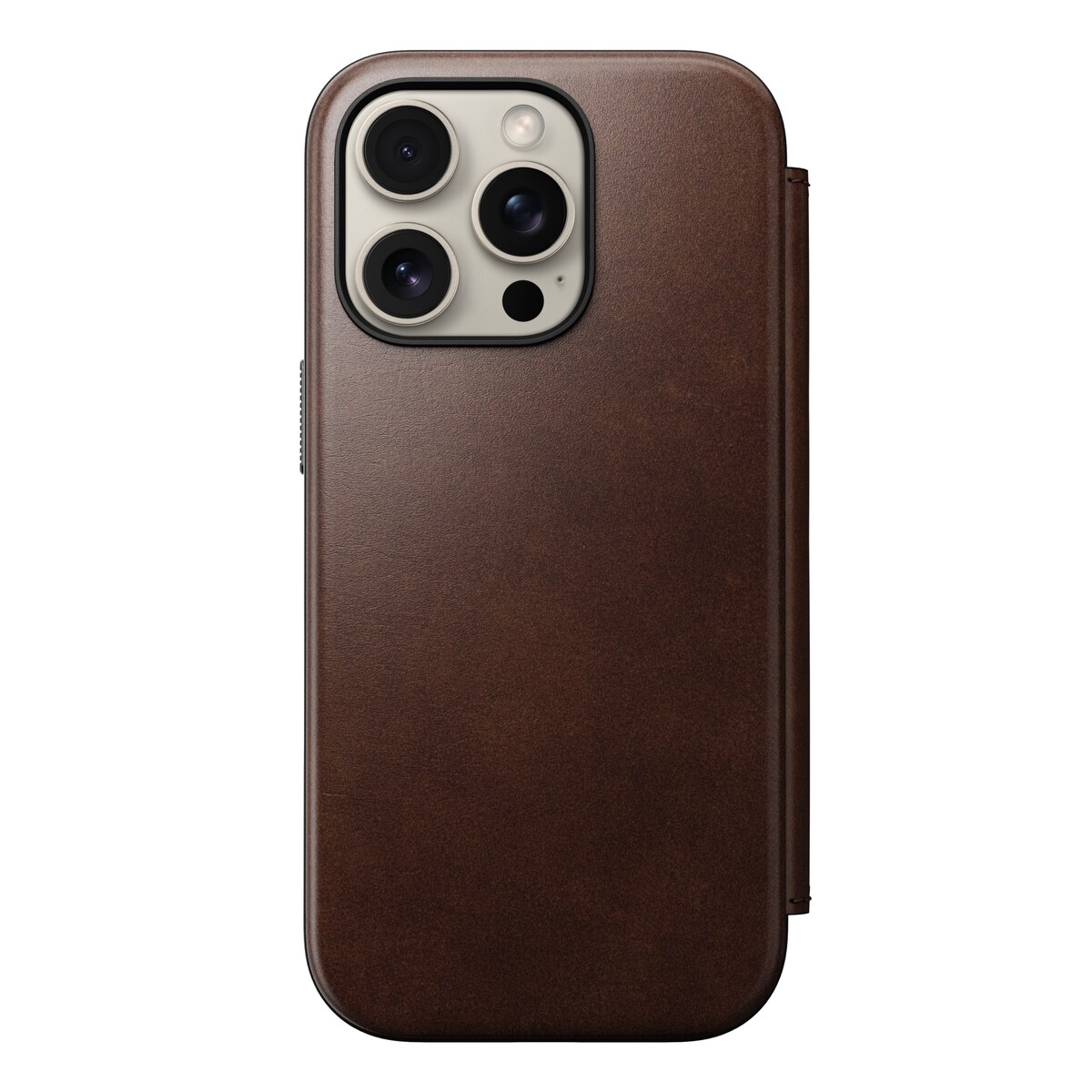 iPhone 16 Pro Læderetui med MagSafe - Modern Horween Leather Folio, Rustic Brown