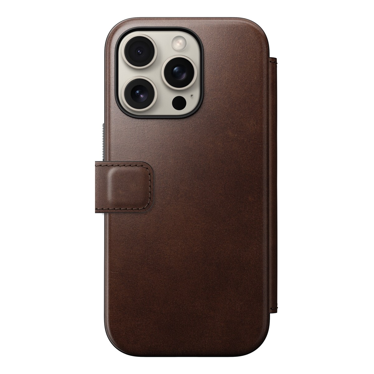 iPhone 16 Pro Læderetui med MagSafe - Modern Horween Leather Folio, Rustic Brown