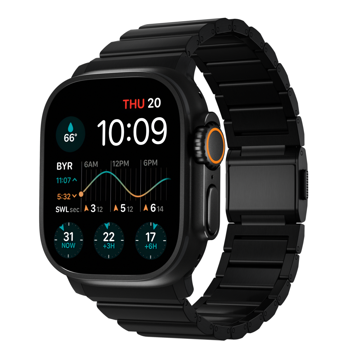 Apple Watch Ultra 49mm 2nd Gen Titanium armbånd, Sort