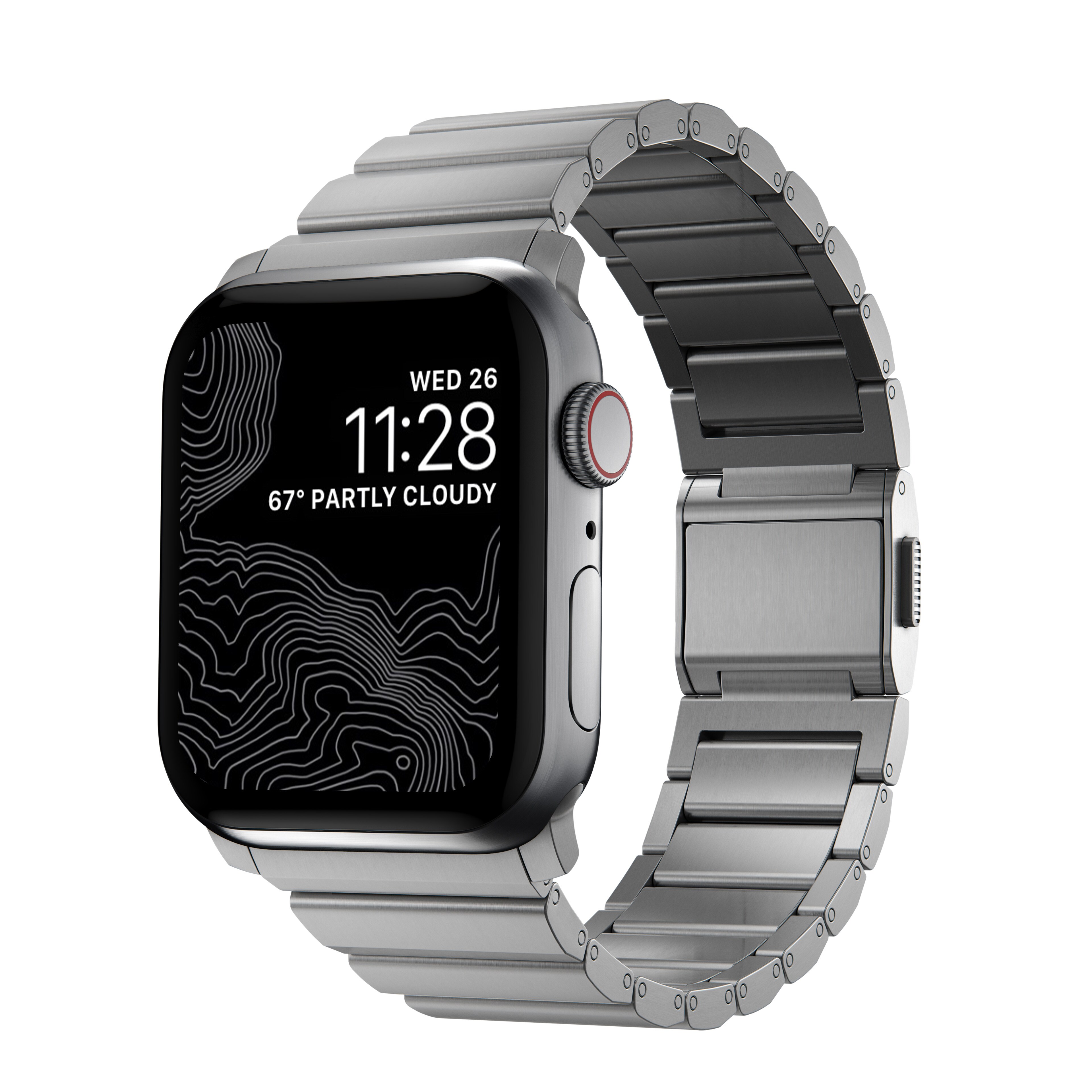 Apple Watch Series 1-3 42mm Titanium armbånd, Sølv