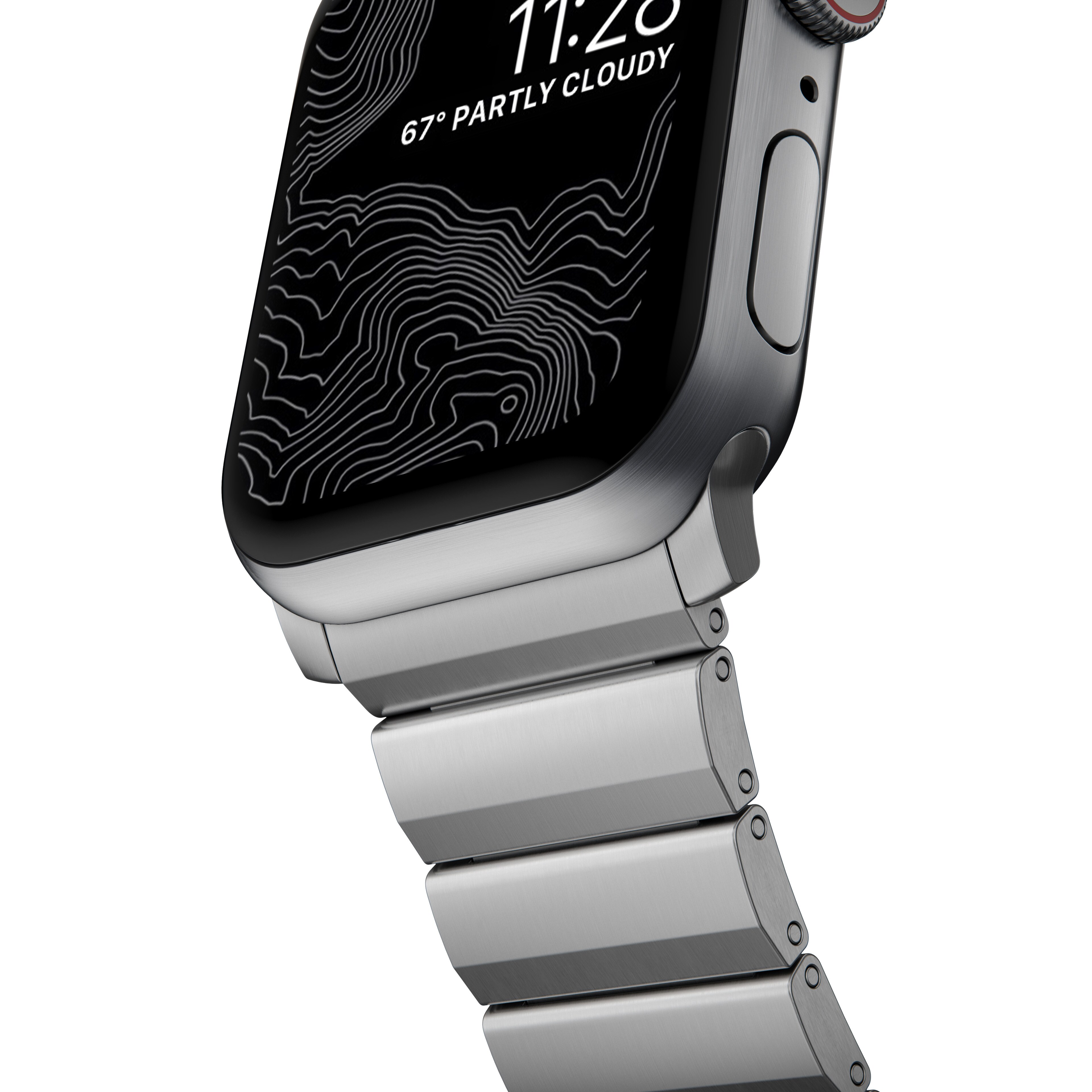Apple Watch Series 4-6 40mm Titanium armbånd, Sølv
