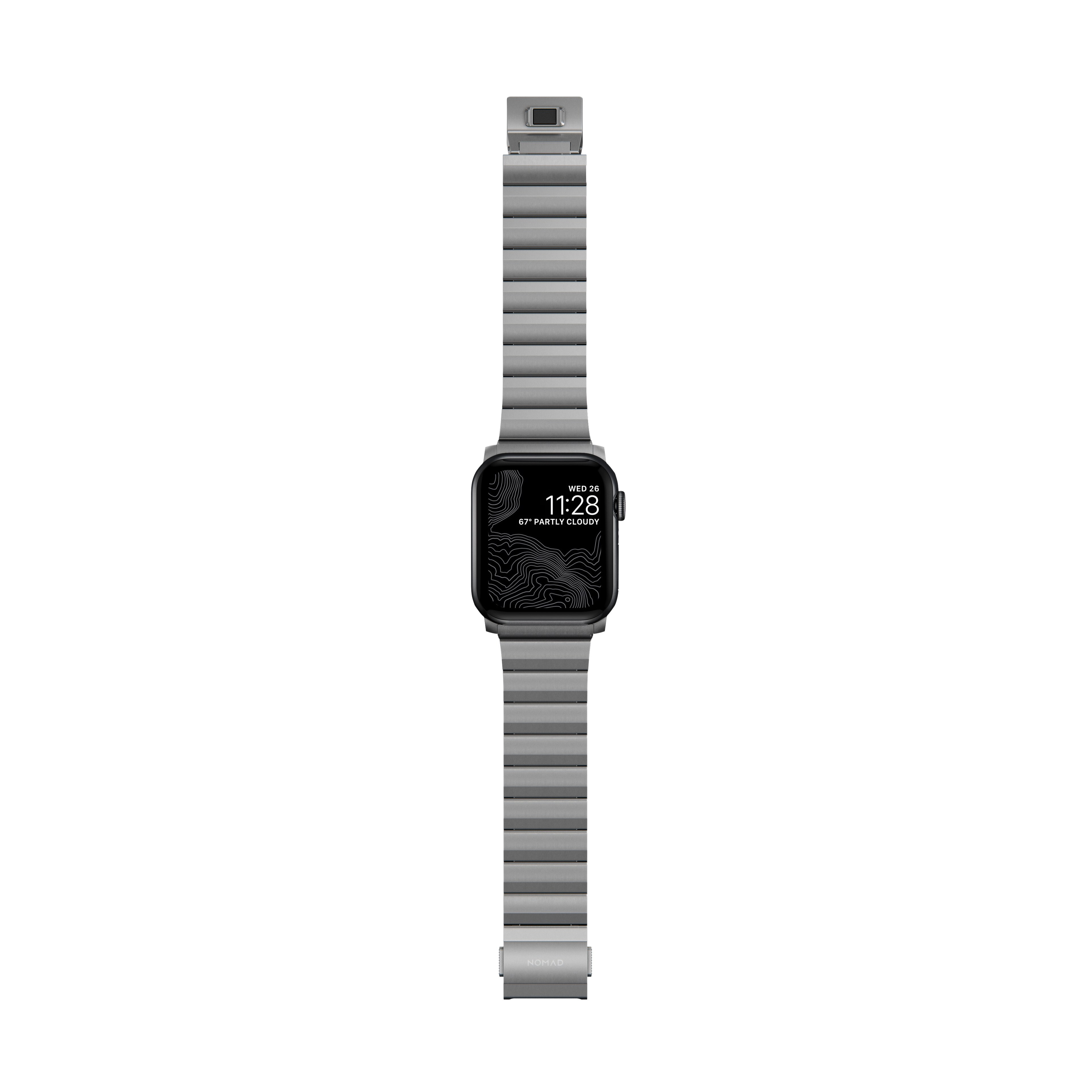 Apple Watch Series 4-6 40mm Titanium armbånd, Sølv