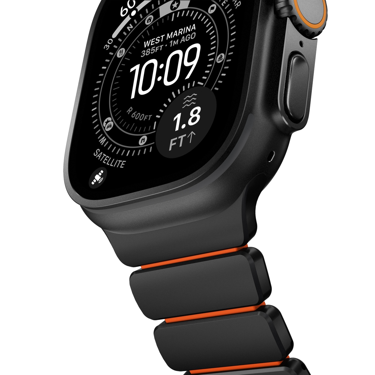 Apple Watch Series 7 45mm Titanium armbånd, Sort
